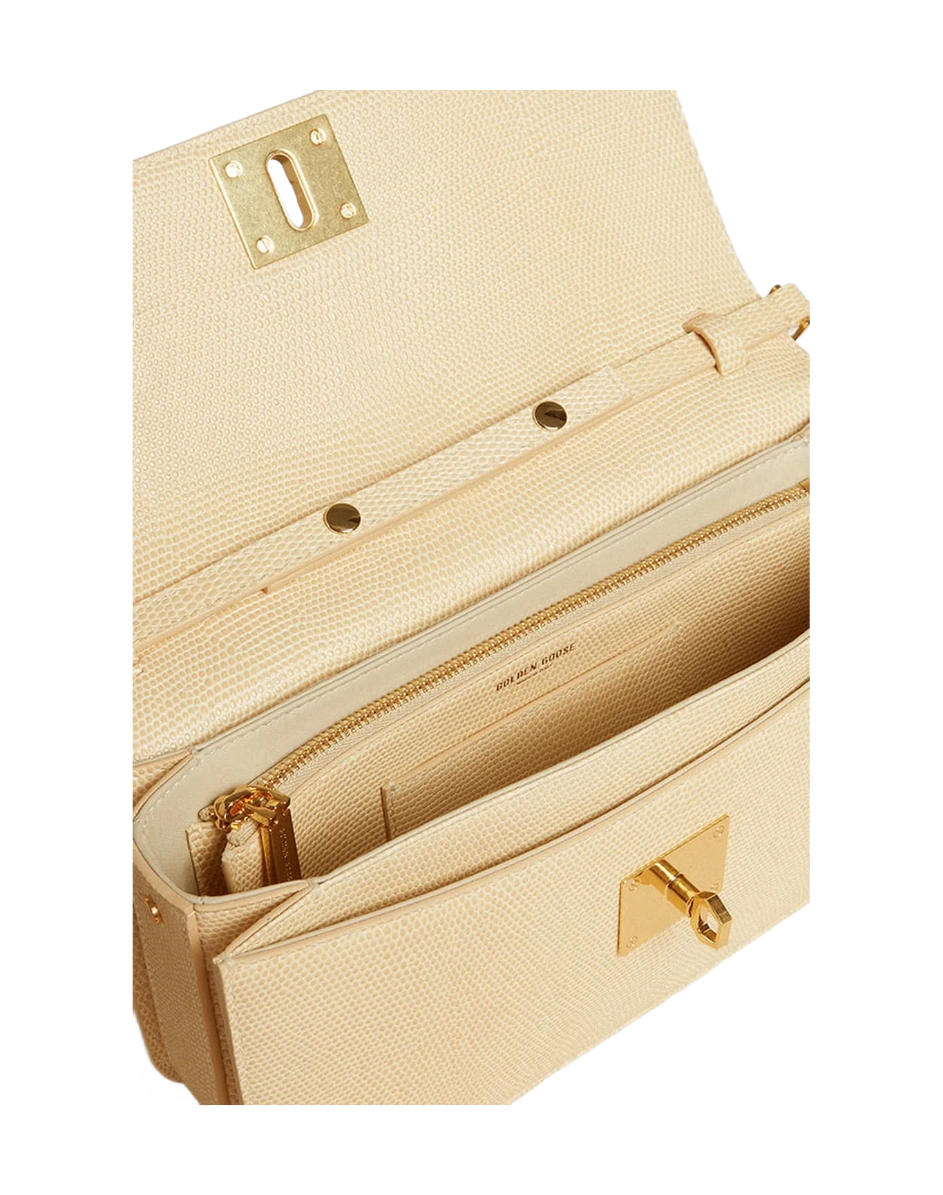 Women | Gioia Bag Vanilla-Colored Sheepskin Leather with Gold Details | Vanilla - Image 8