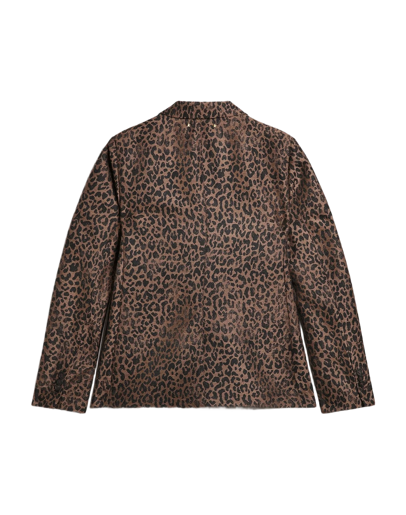 Women | Golden Collection Single-Breasted Blazer Wool with Jacquard Animal Pattern | New Bison x Black - Image 2