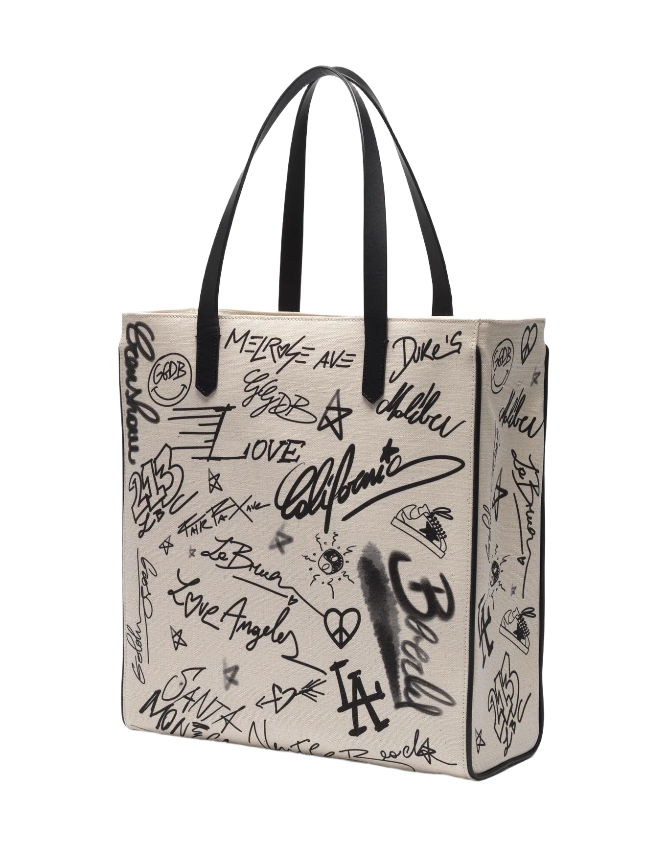 Women | Graffiti Print North-South California Bag - Image 5