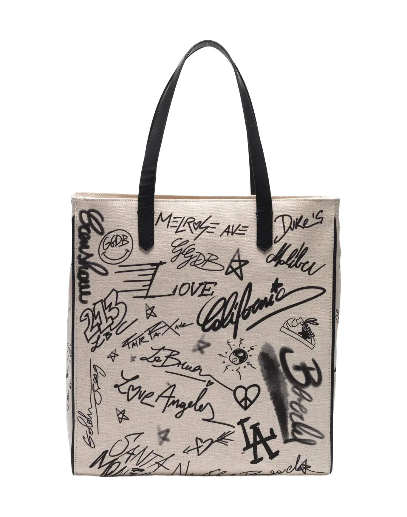 Women | Graffiti Print North-South California Bag - Image 6