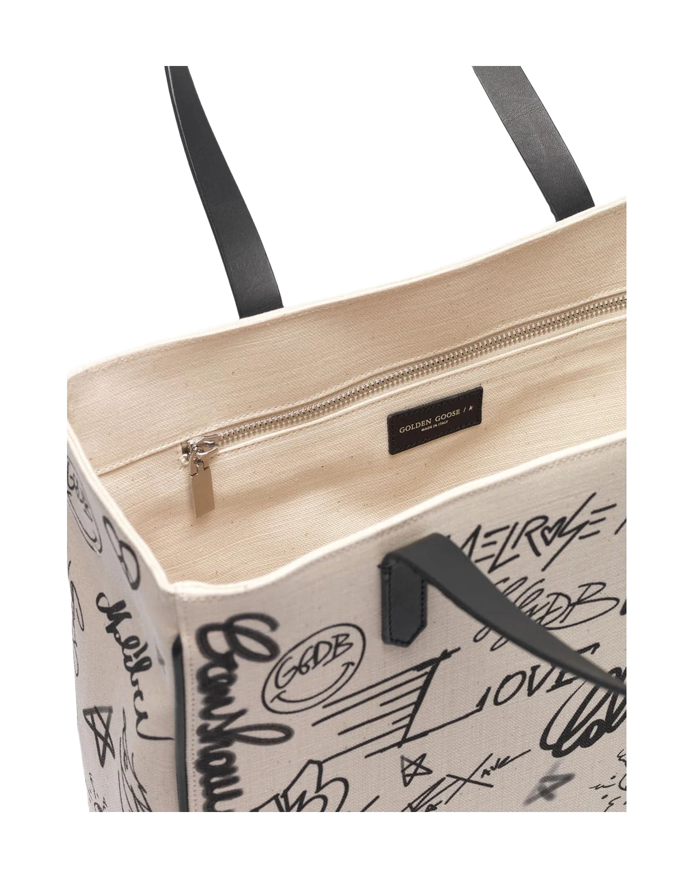 Women | Graffiti Print North-South California Bag - Image 7