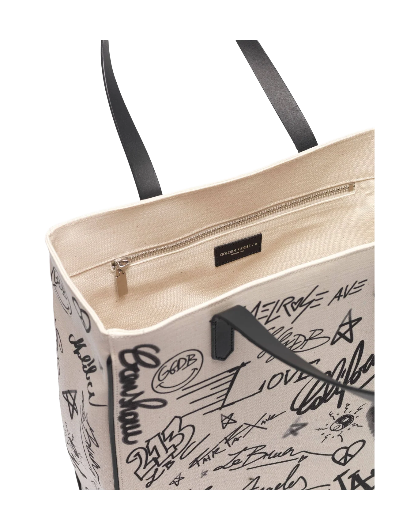 Women | Graffiti Print North-South California Bag - Image 8