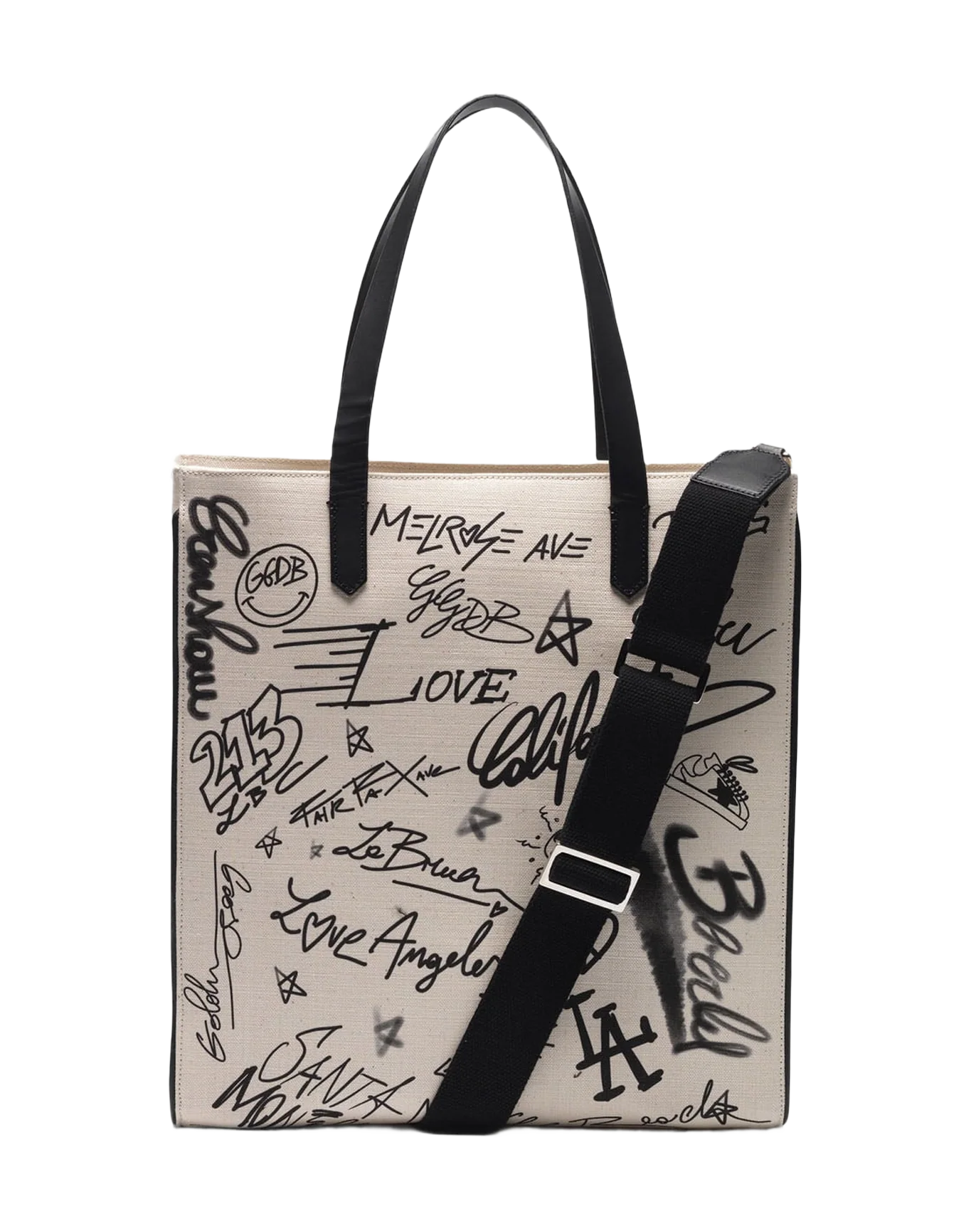 Women | Graffiti Print North-South California Bag - Image 9