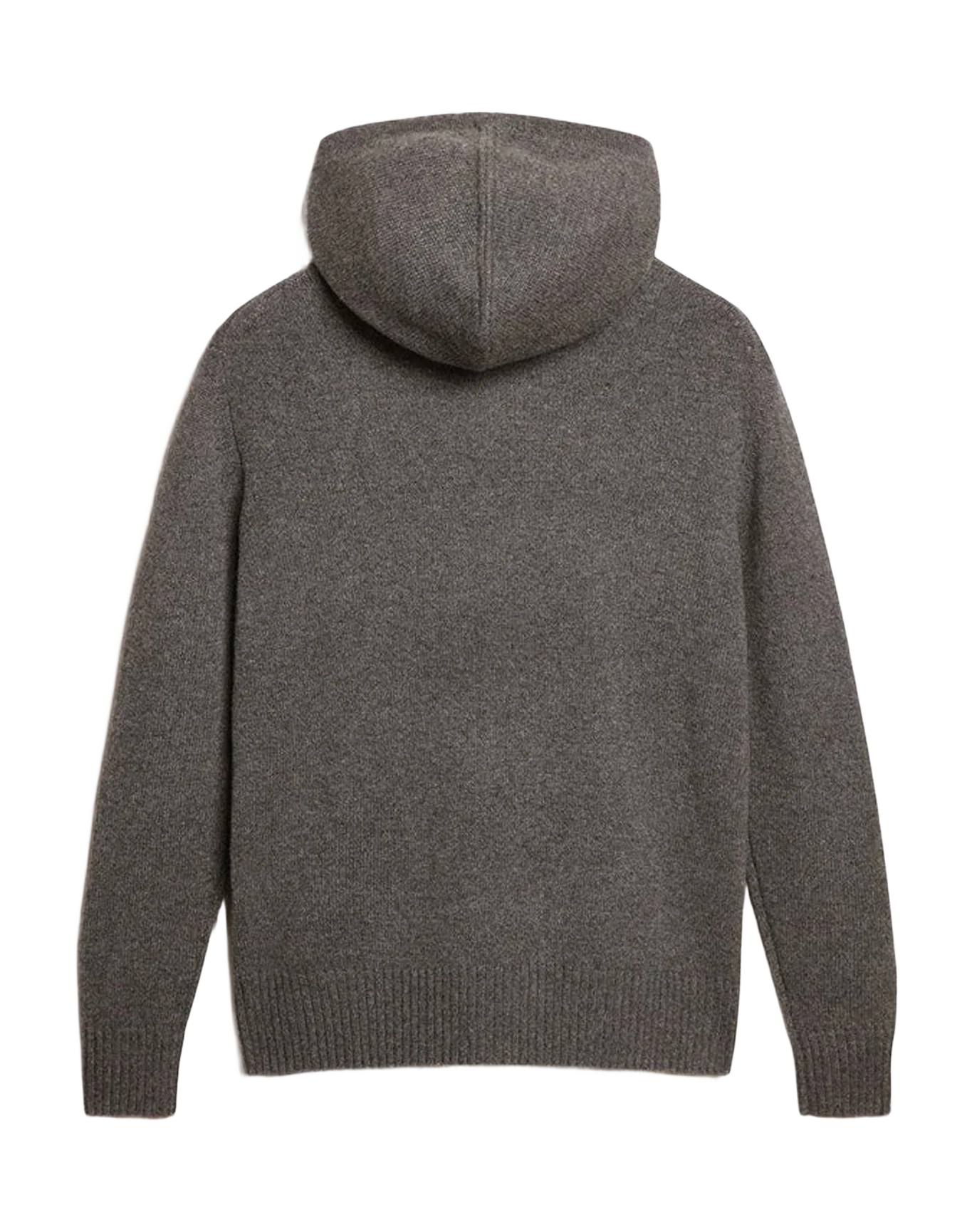 Women | Gray Cashmere Blend Sweatshirt with Hood | Grey Melange