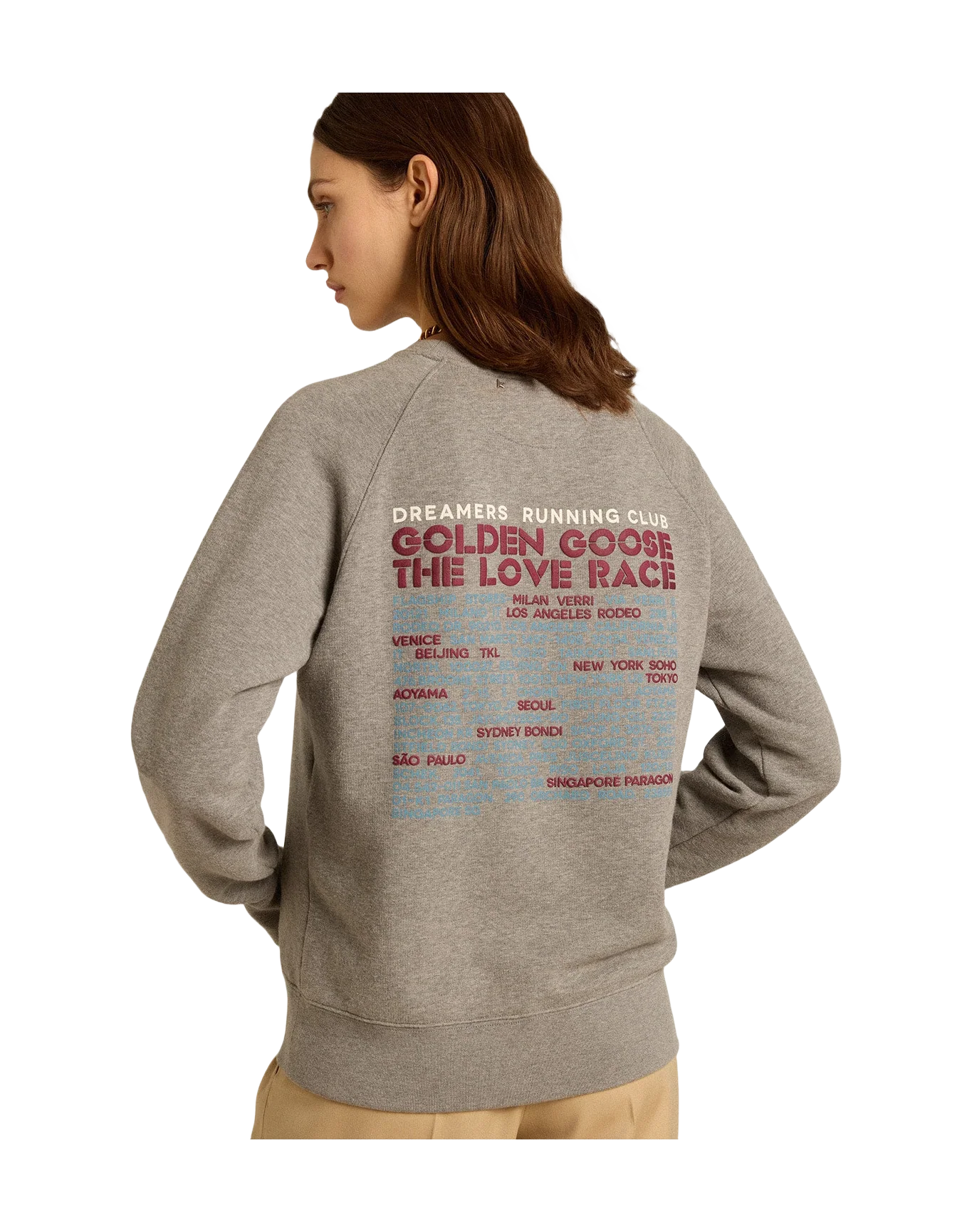 Women | Gray Melange Cotton Sweatshirt with Manifesto On The Back | Grey Melange x Windsor Wine - Image 7