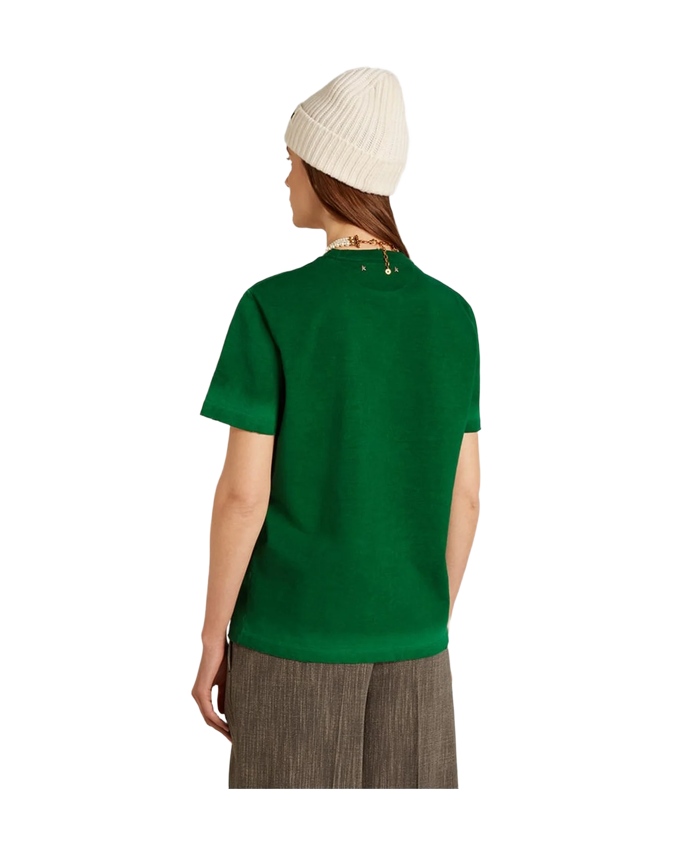 Women | Green T-Shirt | Green Jacket - Image 2