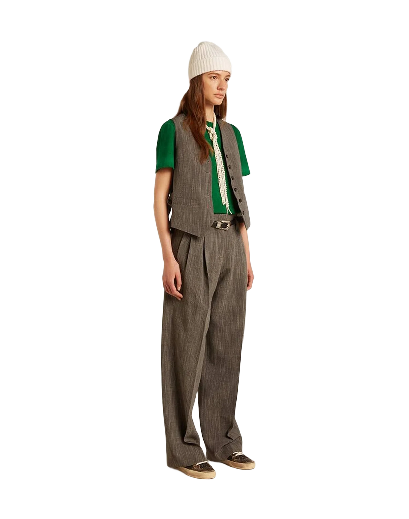 Women | Green T-Shirt | Green Jacket - Image 3