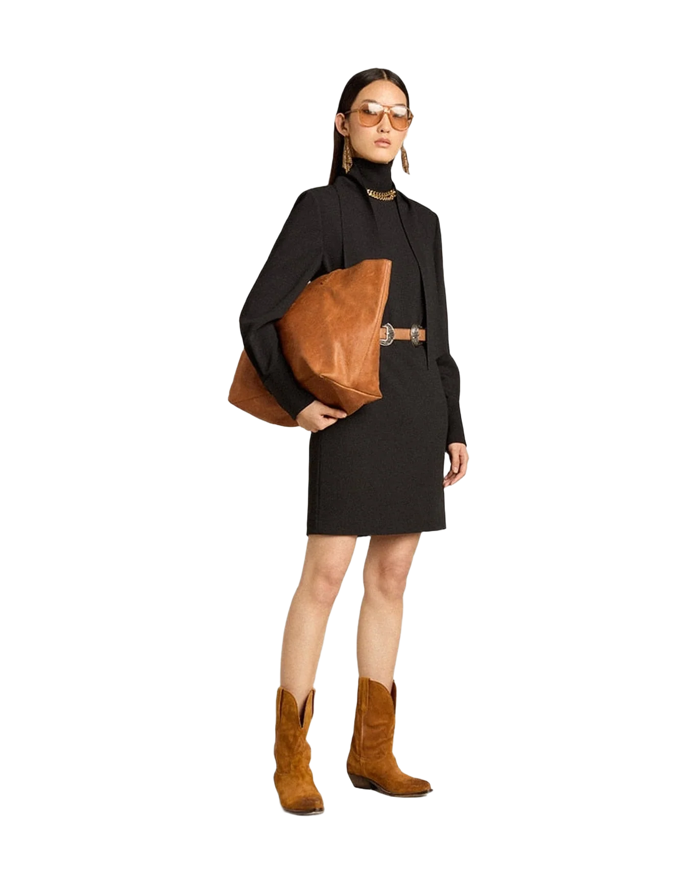 Women | Scarf-Detail Mini Dress | Polar Night
