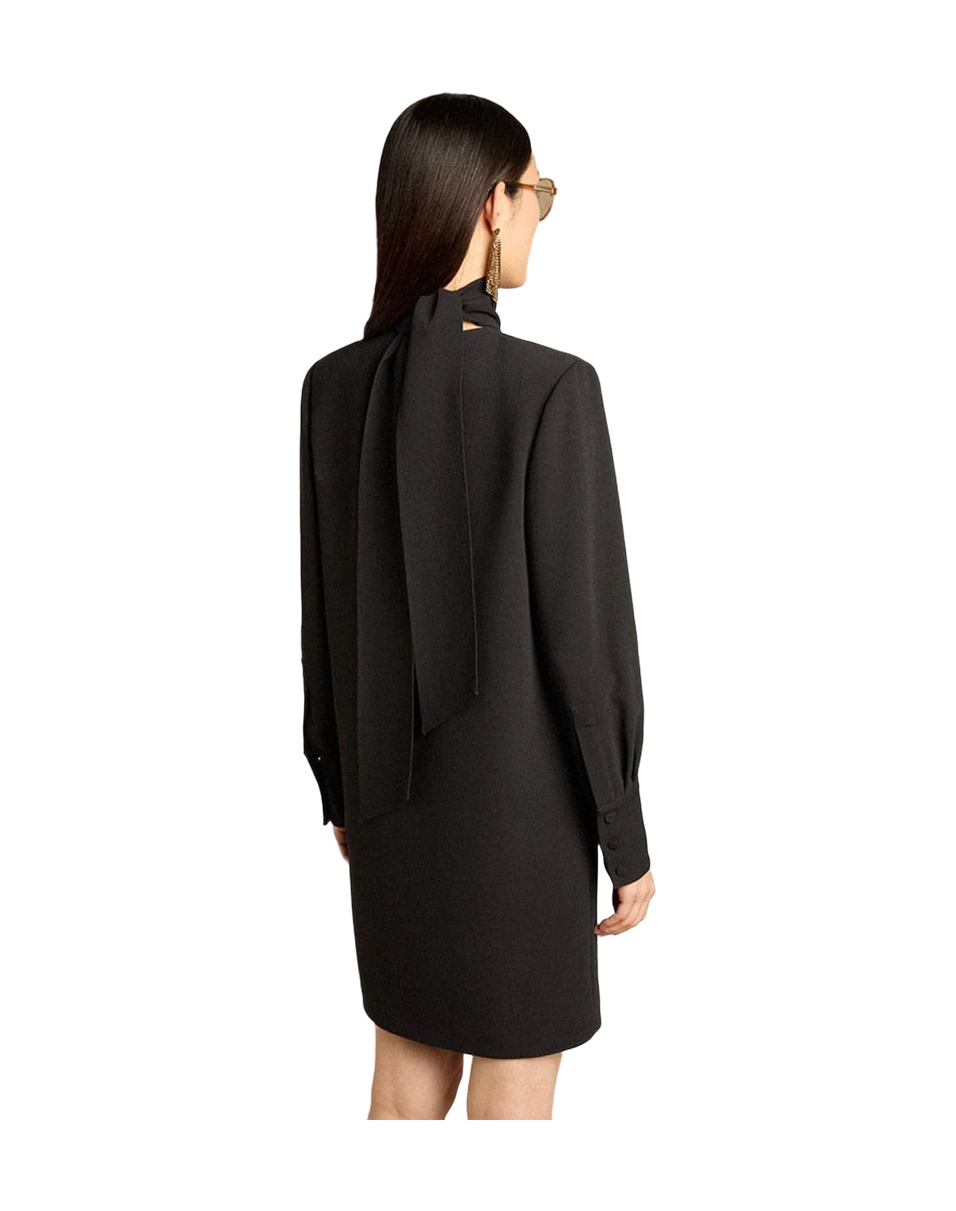 Women | Scarf-Detail Mini Dress | Polar Night - Image 2