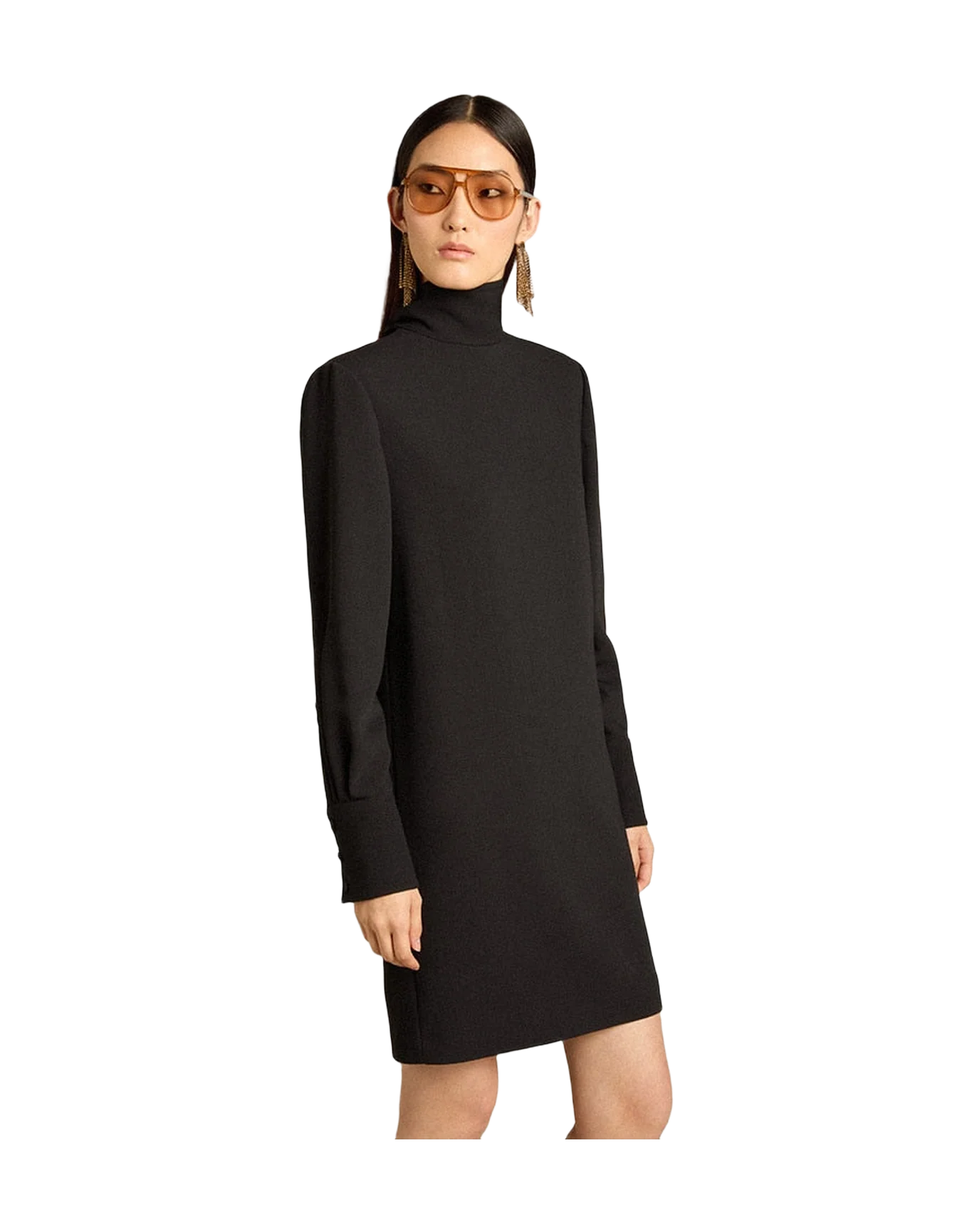 Women | Scarf-Detail Mini Dress | Polar Night - Image 3