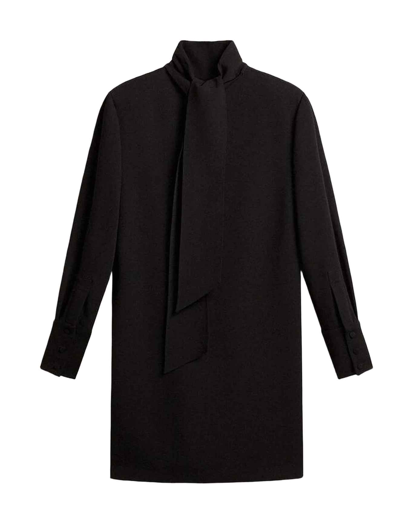 Women | Scarf-Detail Mini Dress | Polar Night - Image 5