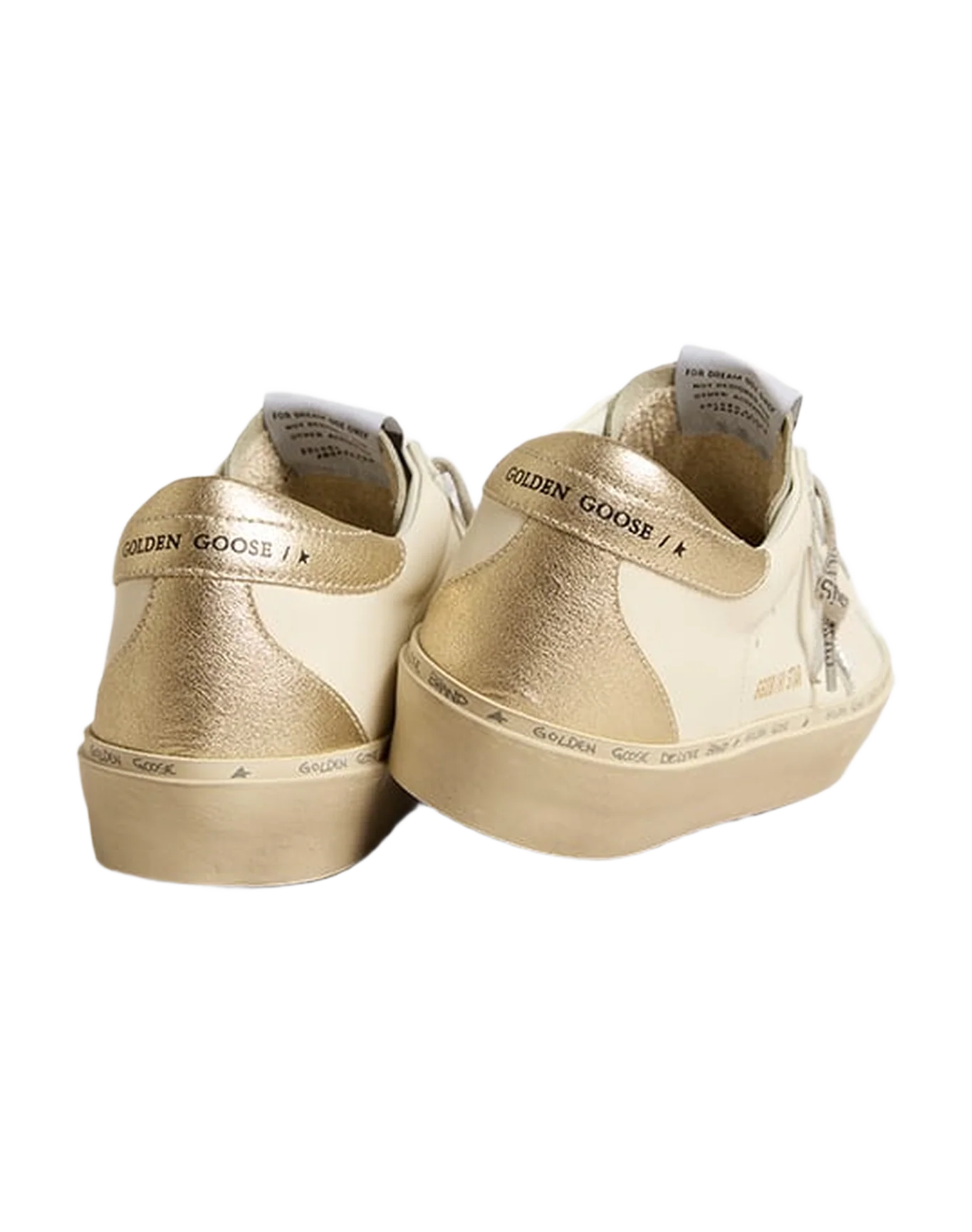 Women | Hi Star Cream with Silver Star & Golden Heel Tab | White x Ice x Silver x Platinum - Image 4