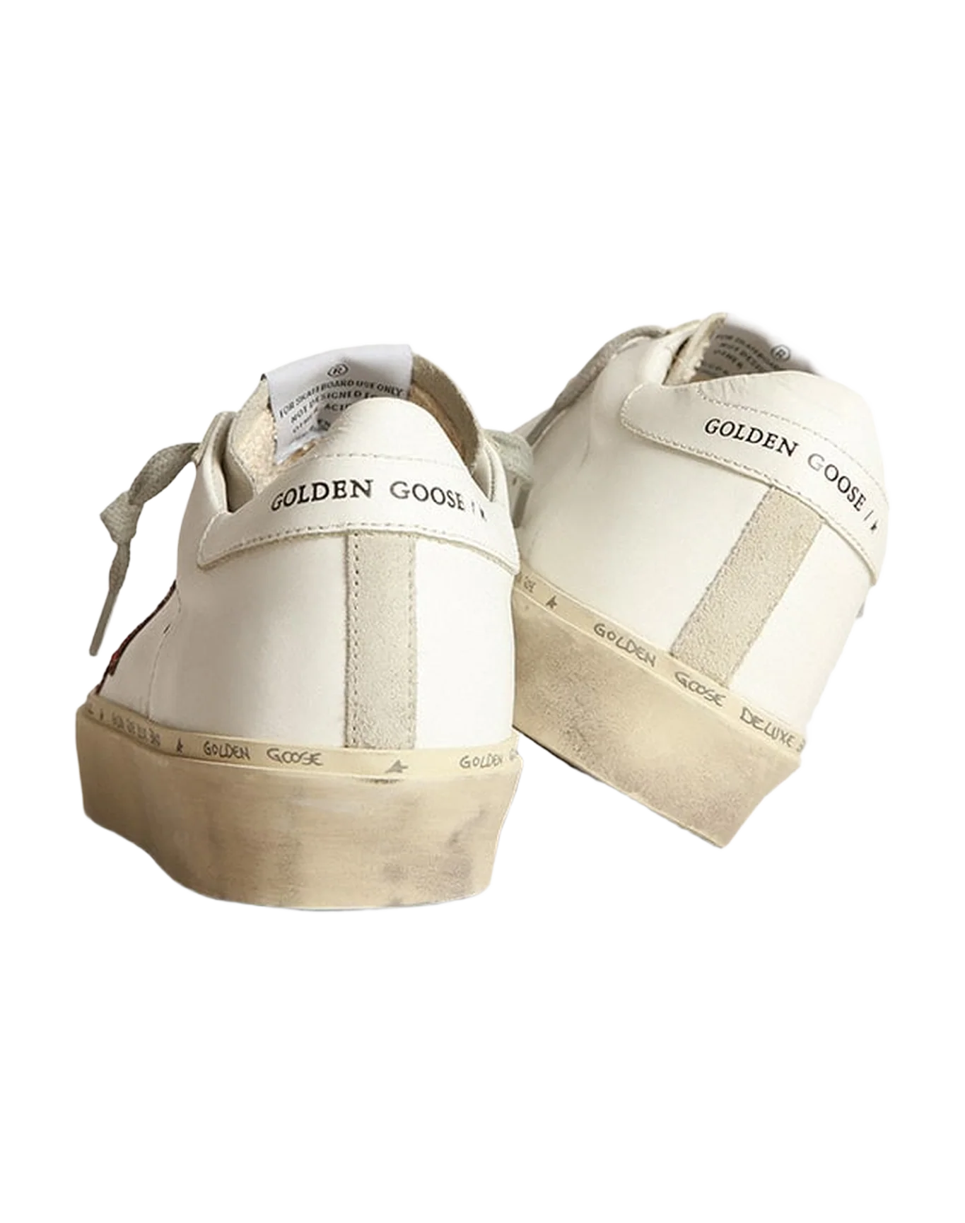 Women | Hi Star Leather Upper Glitter Star Suede Tongue | White x Ice x Red - Image 2