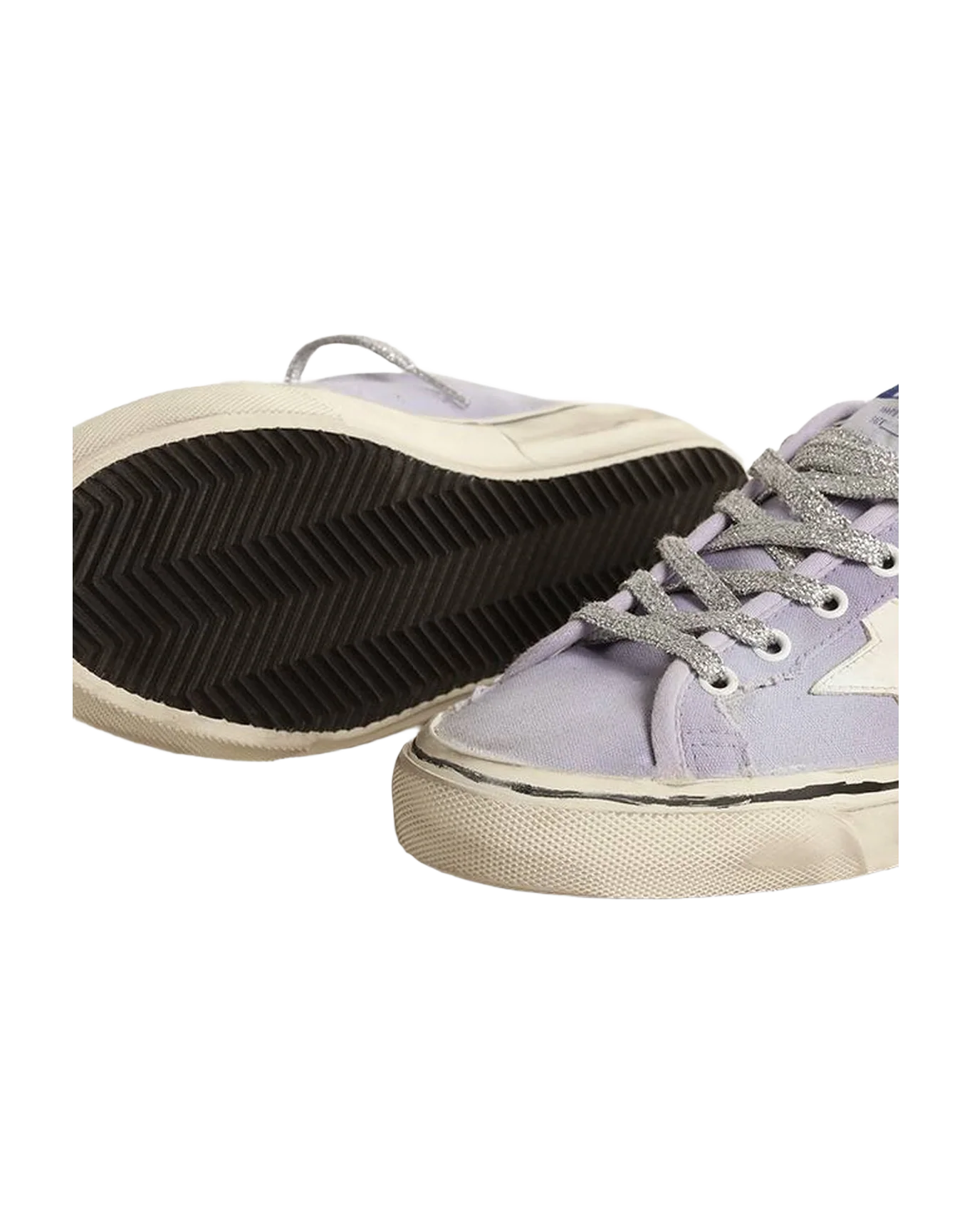 Women | Hi Star Lilac Canvas with White Star | Lilac x White - Image 4