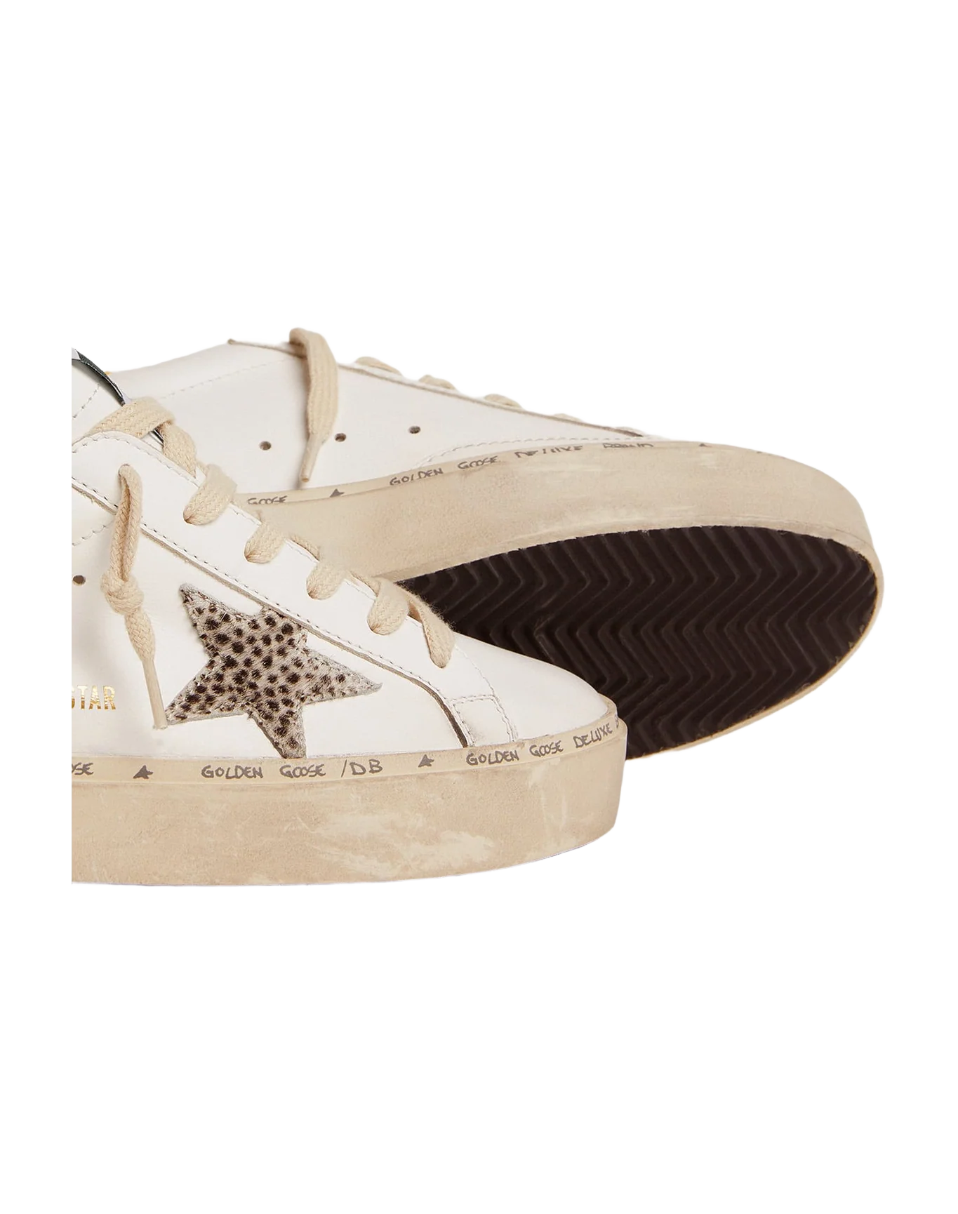 Women | Hi Star Ltd Sneakers with Polka-Dot Pony Skin Star & Suede Heel Tab | White x White Black Pois x Mustard - Image 3
