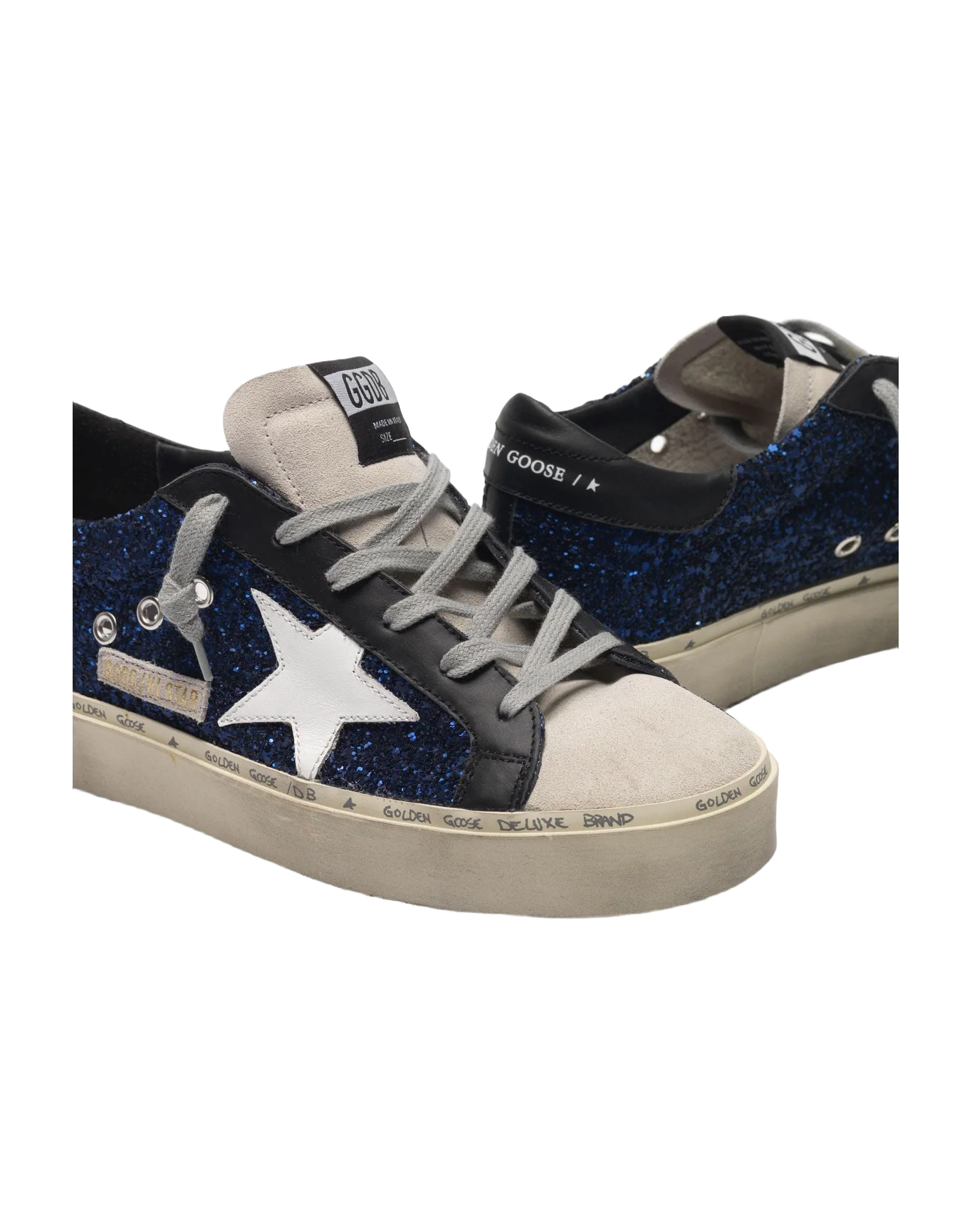 Women | Hi Star Sneakers Suede with Blue Glitter - Image 4