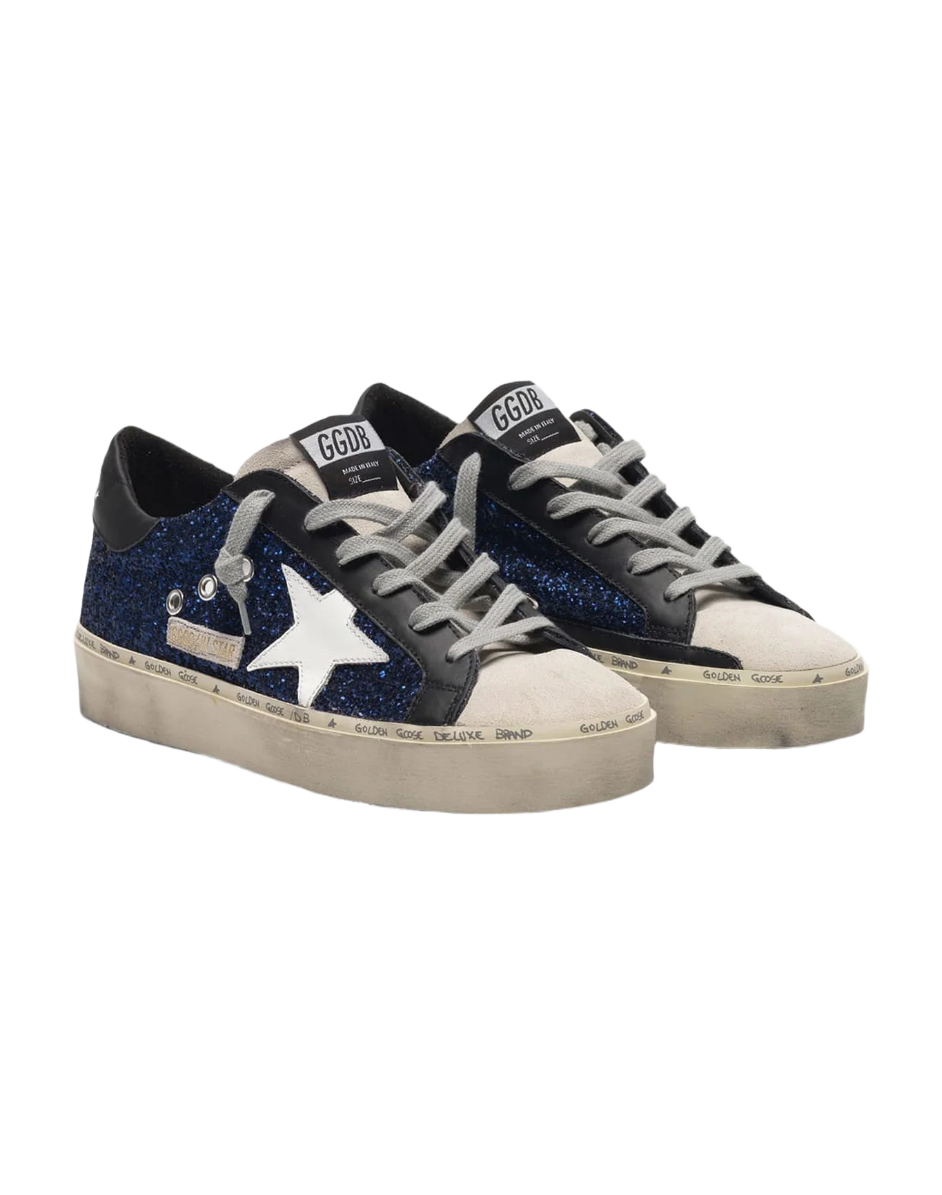 Women | Hi Star Sneakers Suede with Blue Glitter - Image 7
