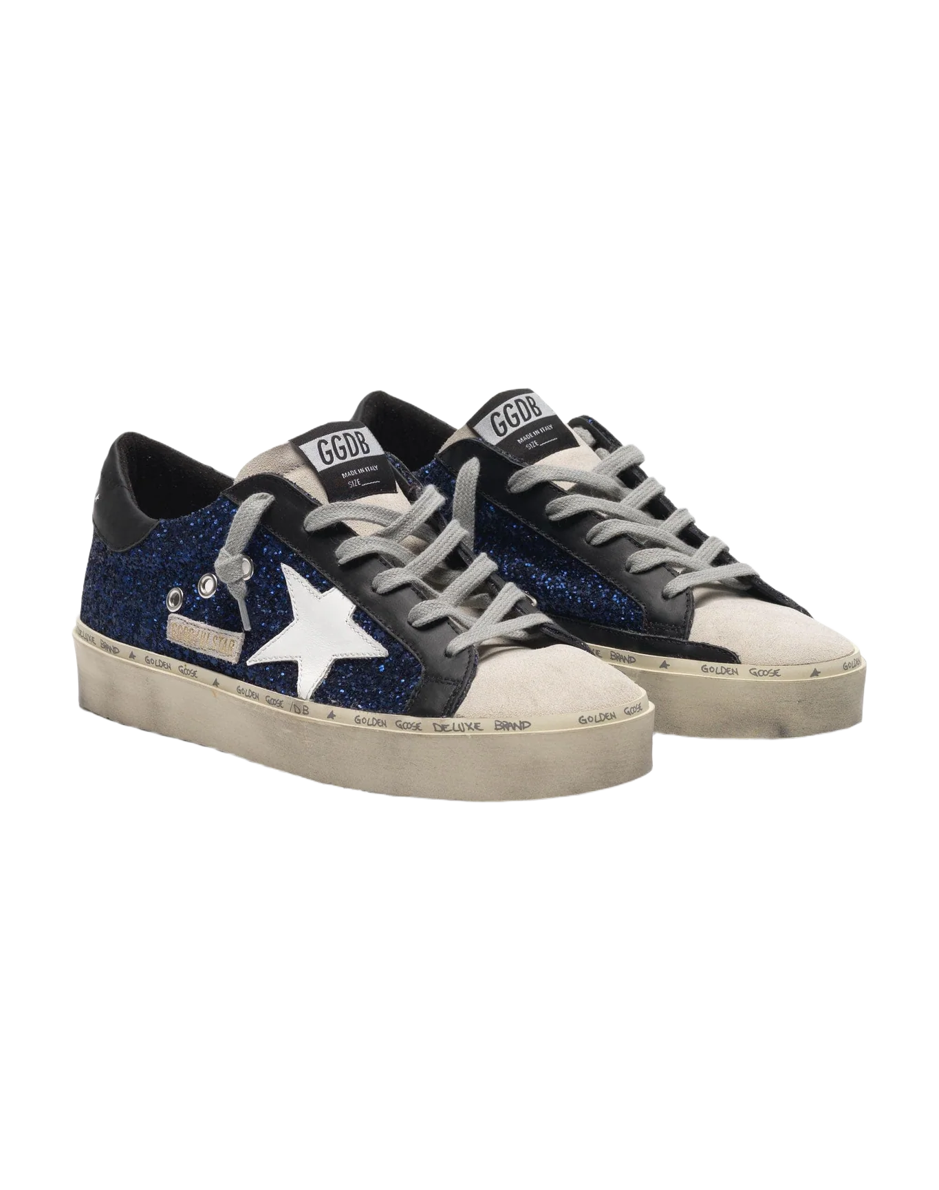 Women | Hi Star Sneakers Suede with Blue Glitter - Image 8