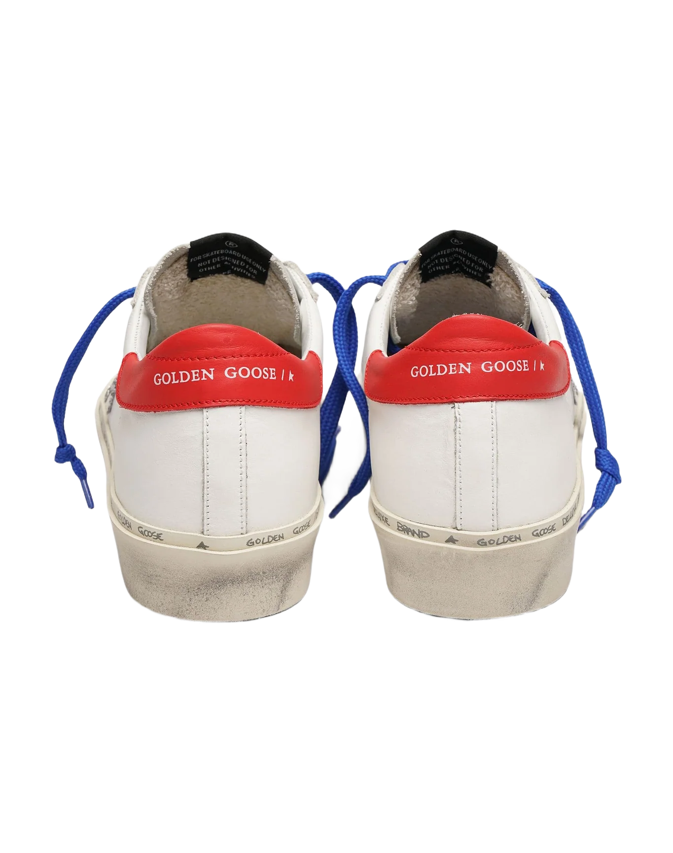 Women | Hi Star Sneakers White Leather with Grey Glitter Star & Red Heel Tab - Image 4