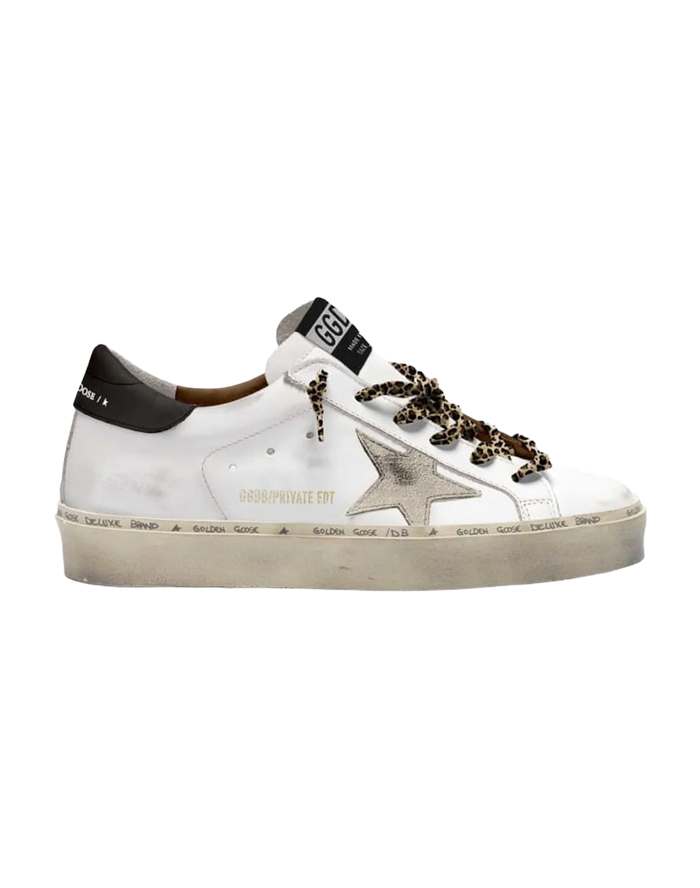 Women | Hi Star White Leather with Black Heel Tab & Leo Laces | White x Ice x Black - Image 2