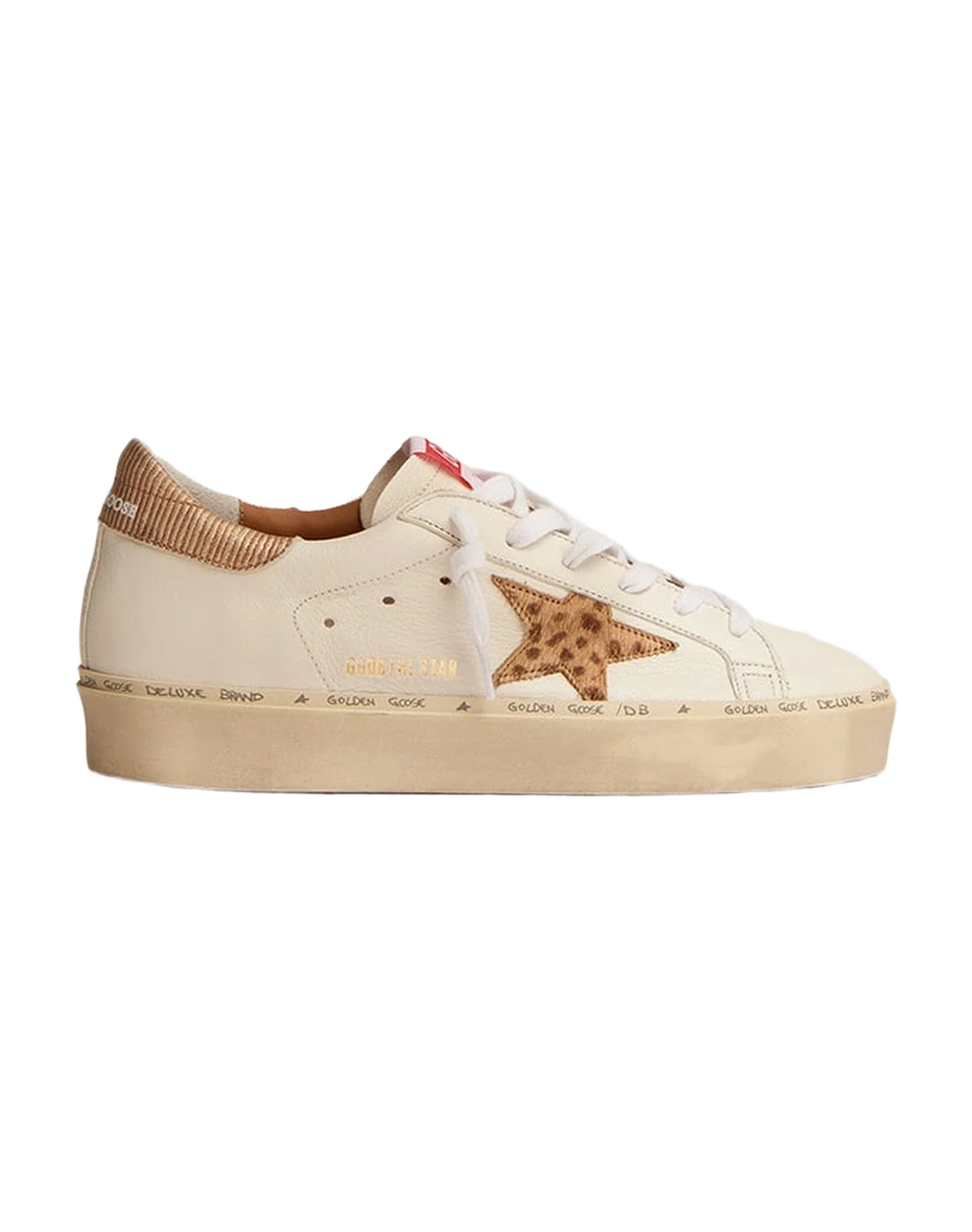 Women | Hi-Star White Leather with Cream Light Brown Giraffe Star | White x Cream Light Brown Giraffe x Sand - Image 5