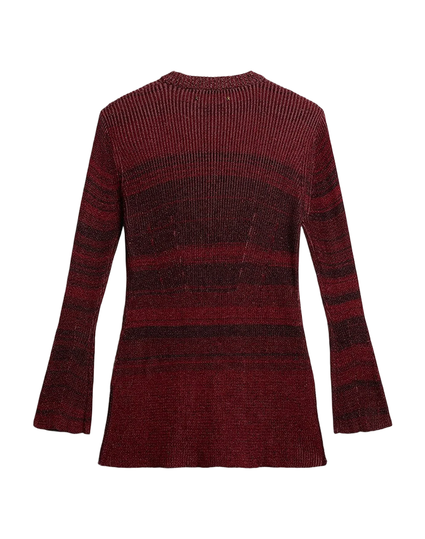 Women | Irregular-Striped Cotton Dress | Catawba Grape - Image 3