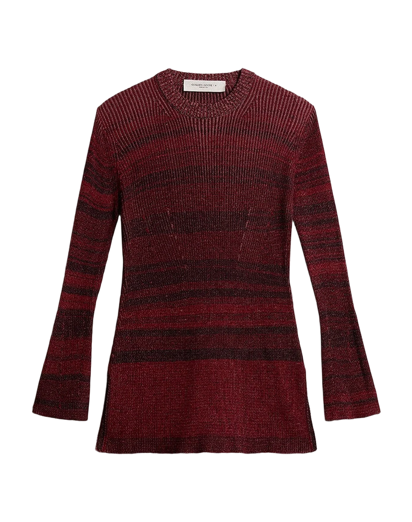 Women | Irregular-Striped Cotton Dress | Catawba Grape - Image 5