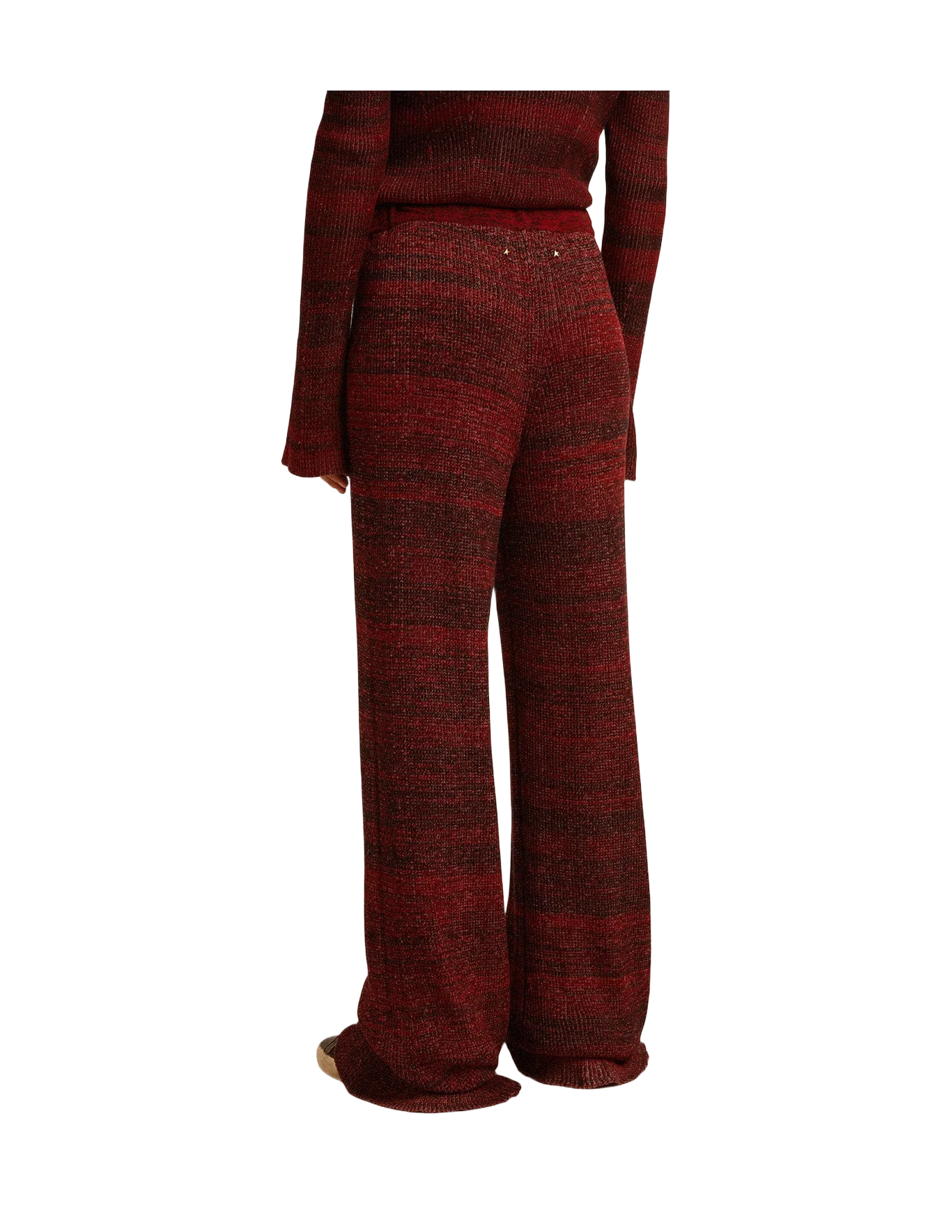 Women | Irregular-Striped Cotton Pants | Catawba Grape - Image 10