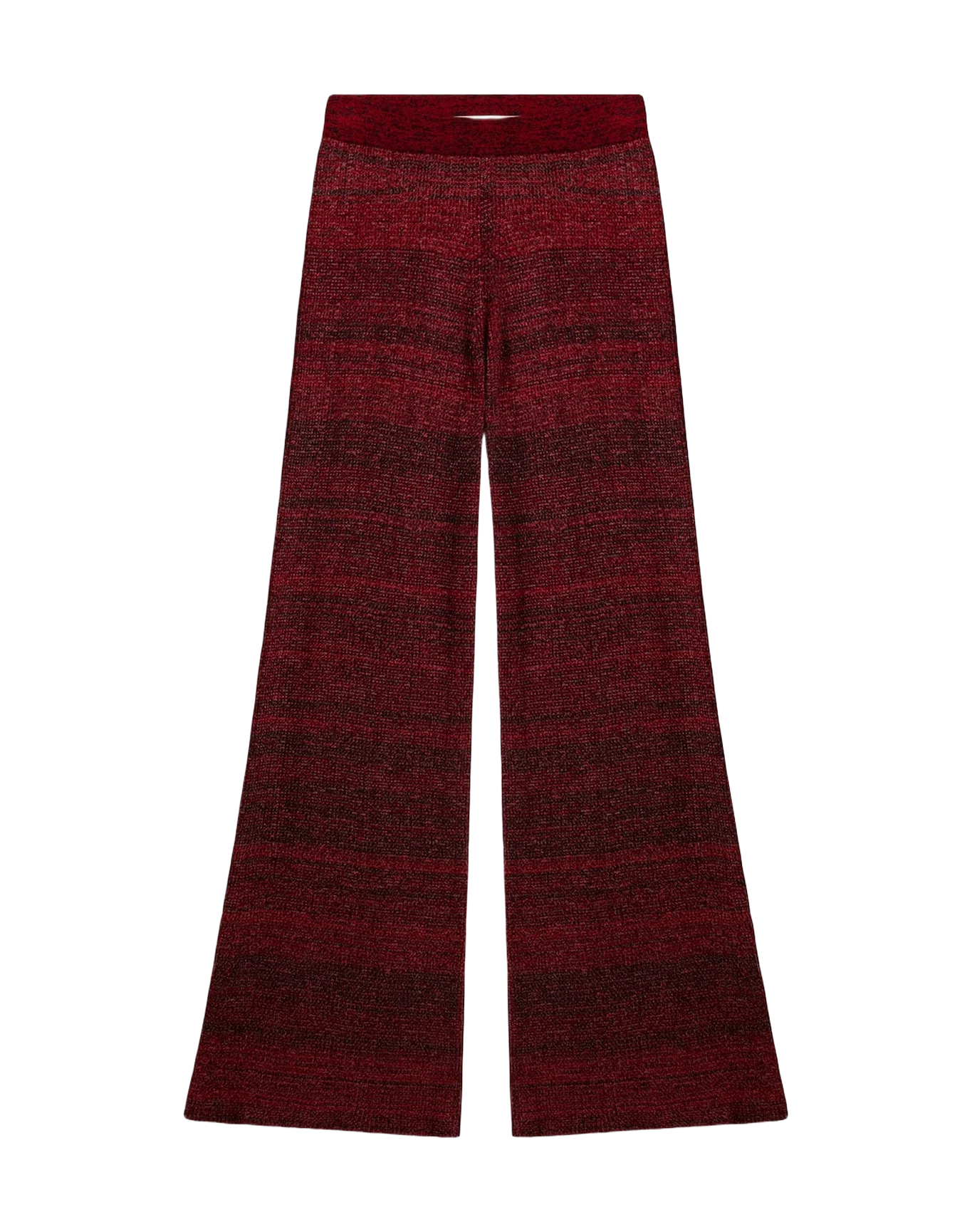 Women | Irregular-Striped Cotton Pants | Catawba Grape - Image 12