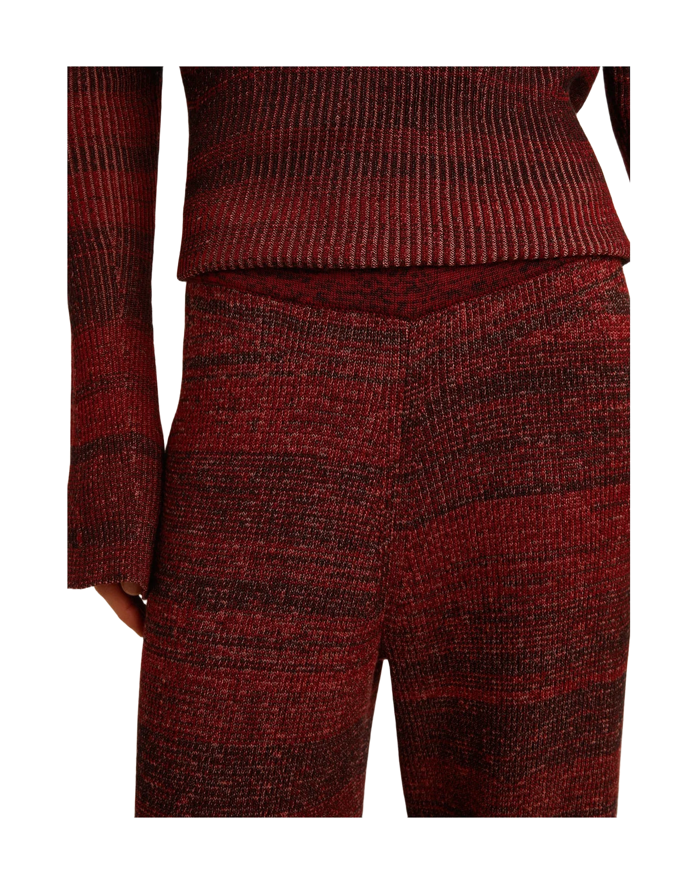 Women | Irregular-Striped Cotton Pants | Catawba Grape - Image 4