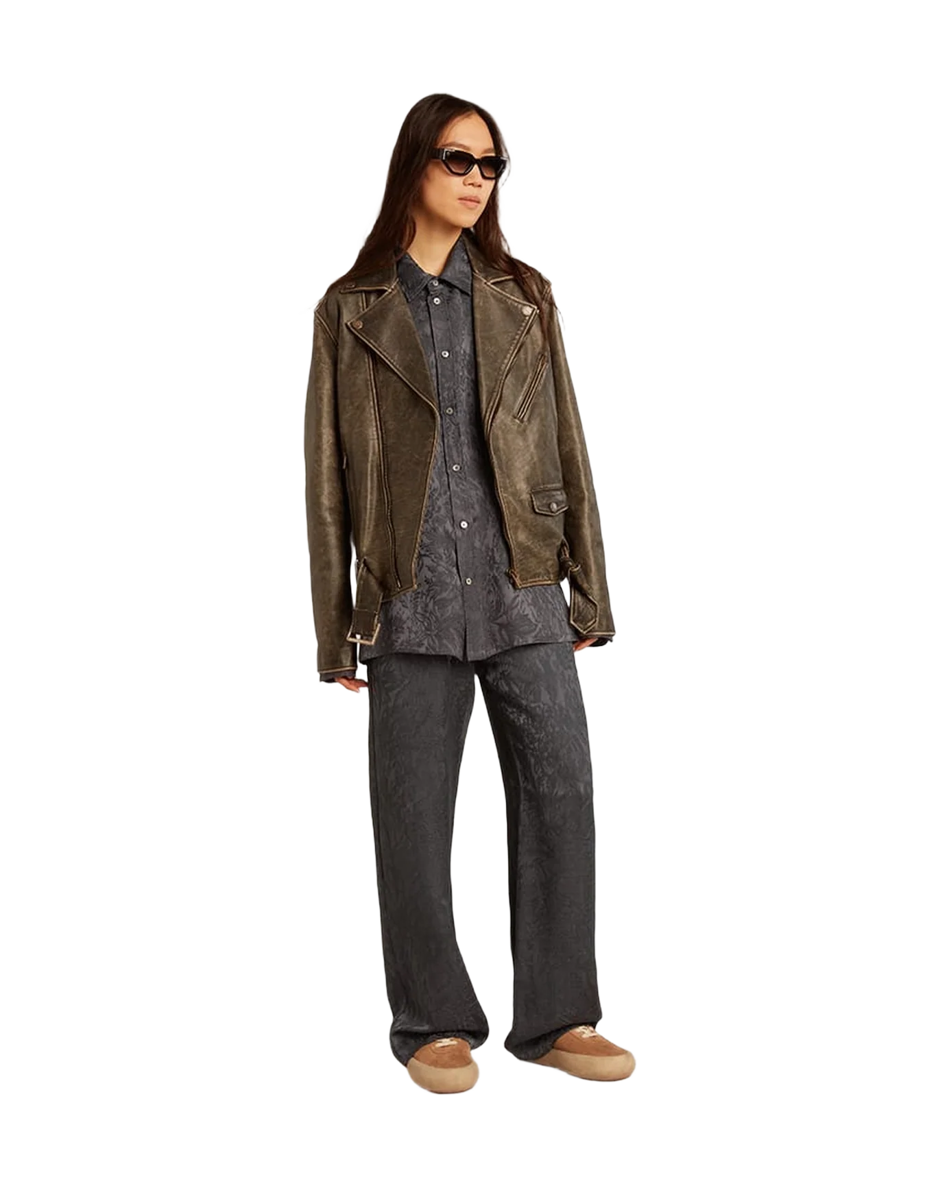 Women | Jacquard Pants with All-Over Toile De Jouy Pattern | Ombre Blue - Image 2