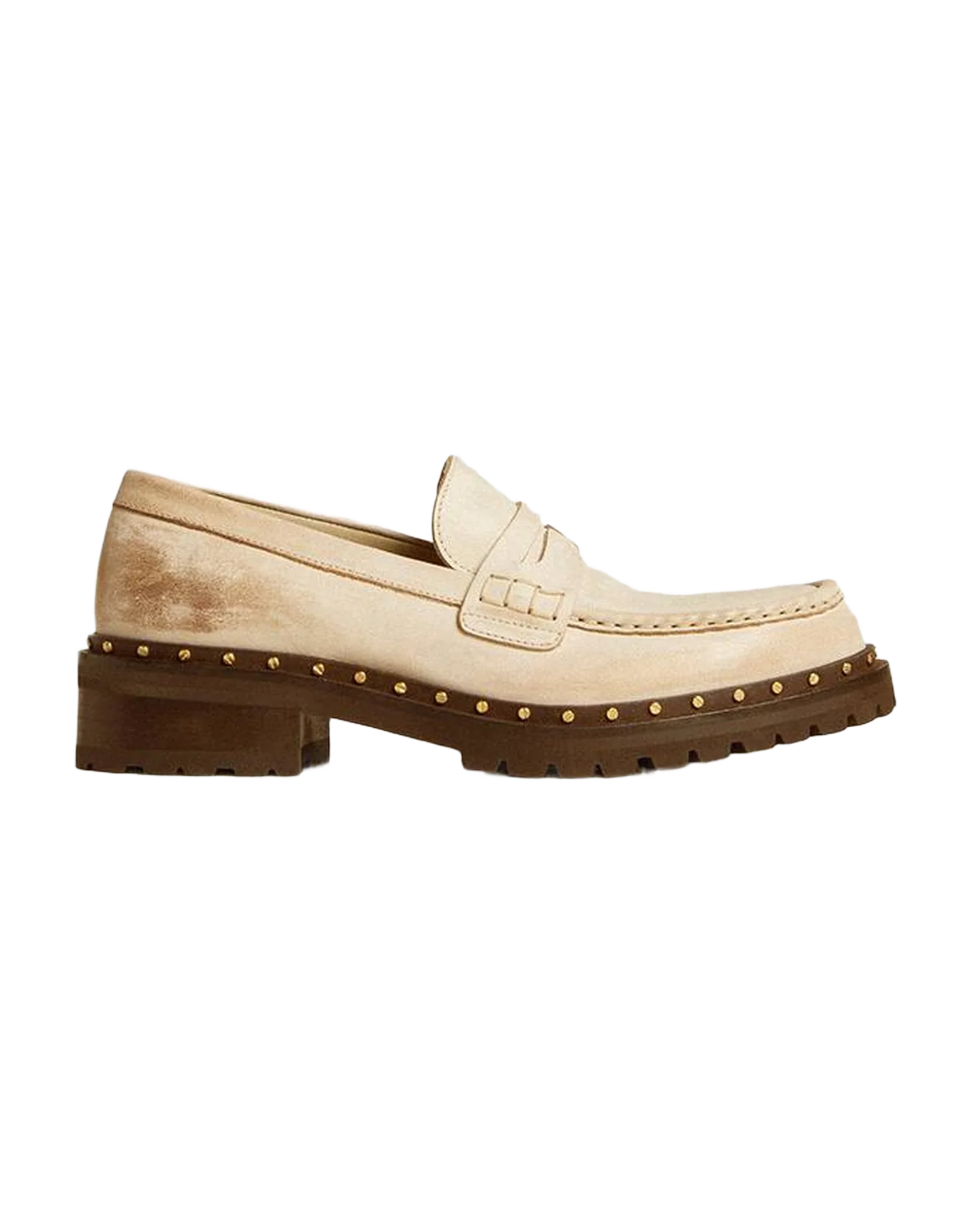 Women | Jerry Wo Loafer Butter Leather with Studded Details | Butter - Image 3