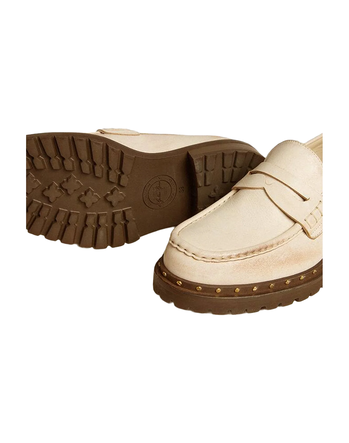 Women | Jerry Wo Loafer Butter Leather with Studded Details | Butter - Image 4