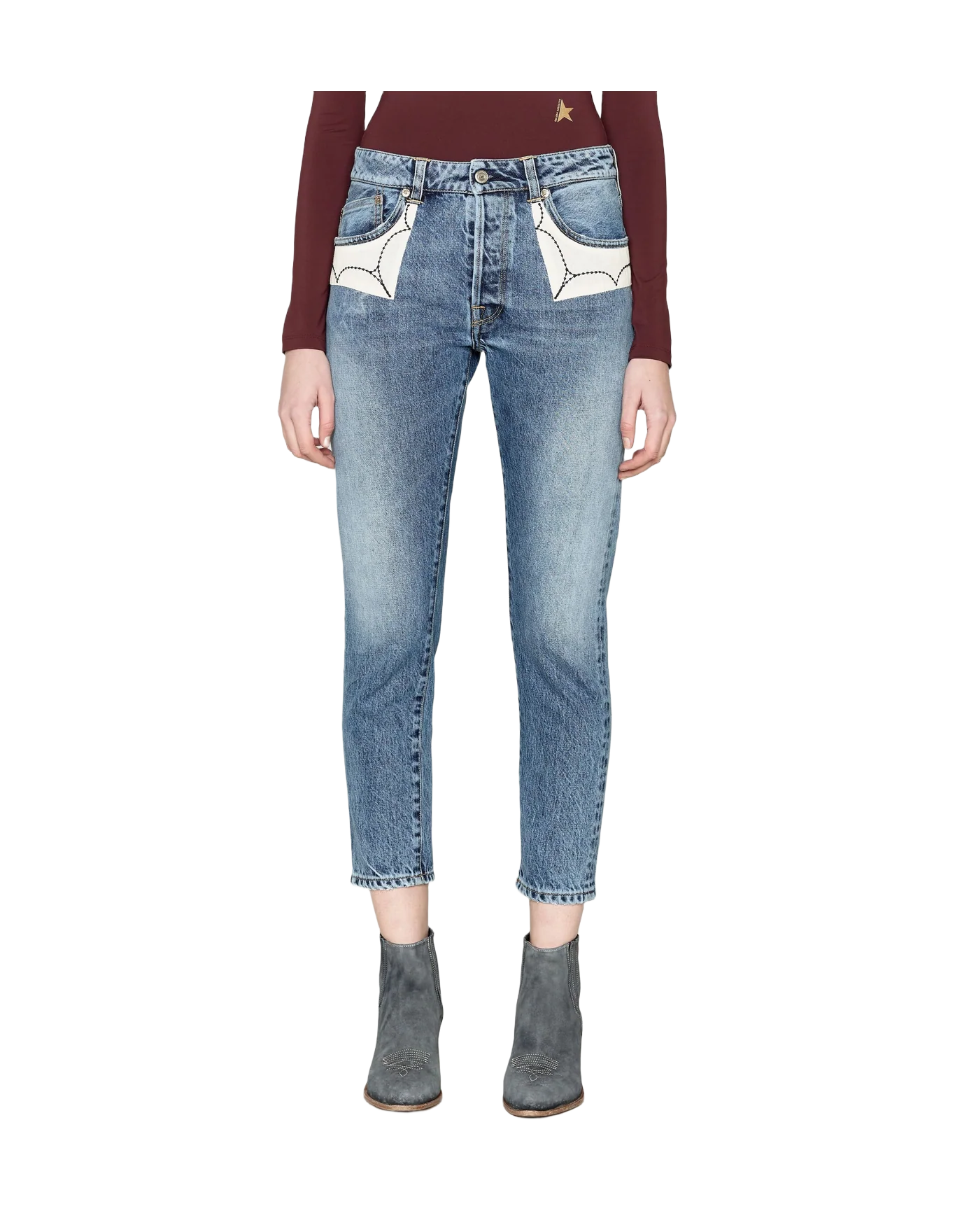 Women | Jolly Jeans Cotton Denim with Embroidered Patches - Image 7
