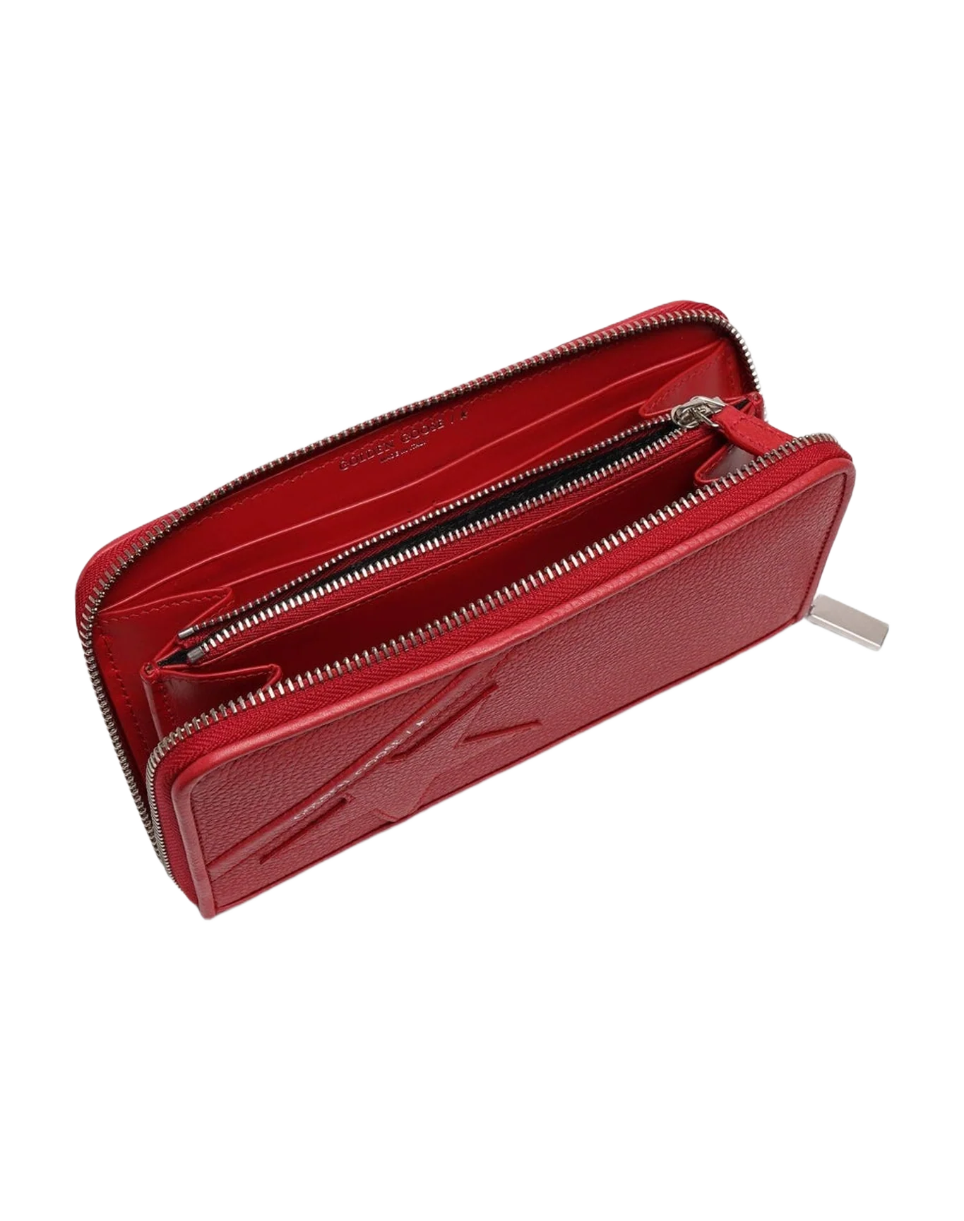 Women | Large Red Star Wallet | Red