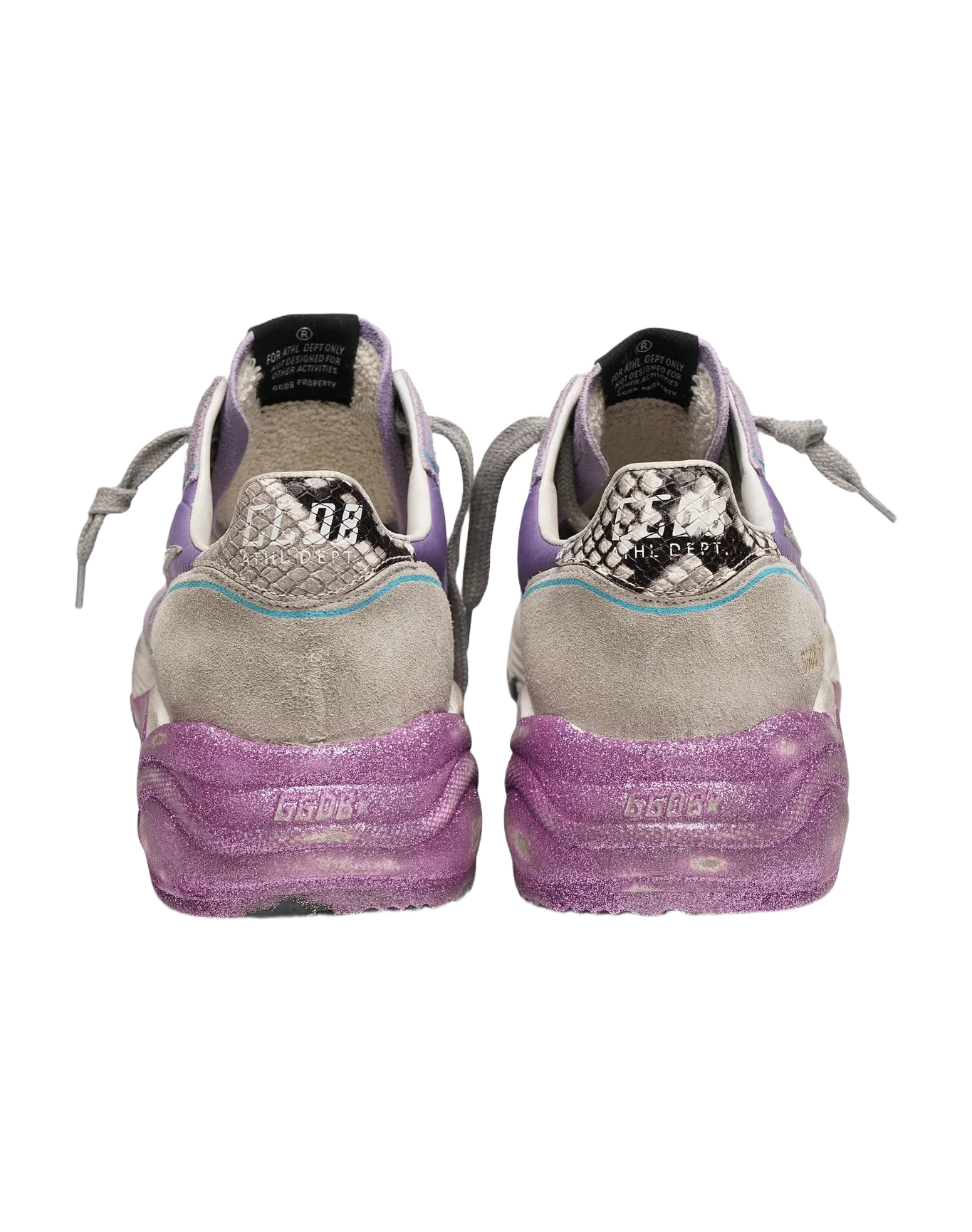 Women | Lavender Running Sole Sneakers with Glittery Sole & Silver Star - Image 4