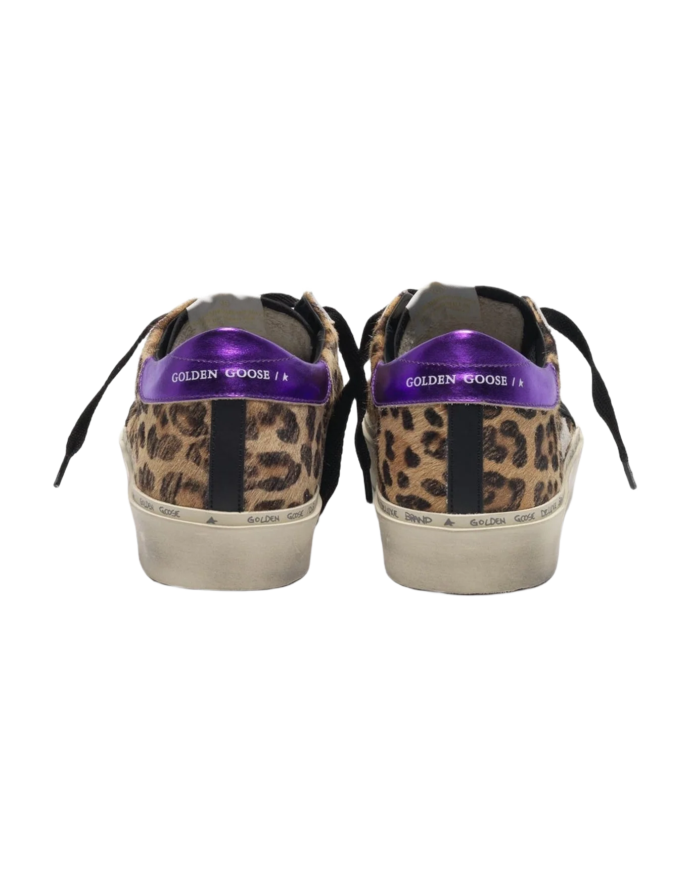 Women | Leo-Printed Hi Star with Black Star & Purple Heel Tab