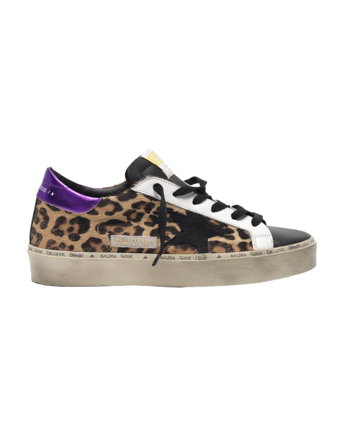 Women | Leo-Printed Hi Star with Black Star & Purple Heel Tab - Image 2