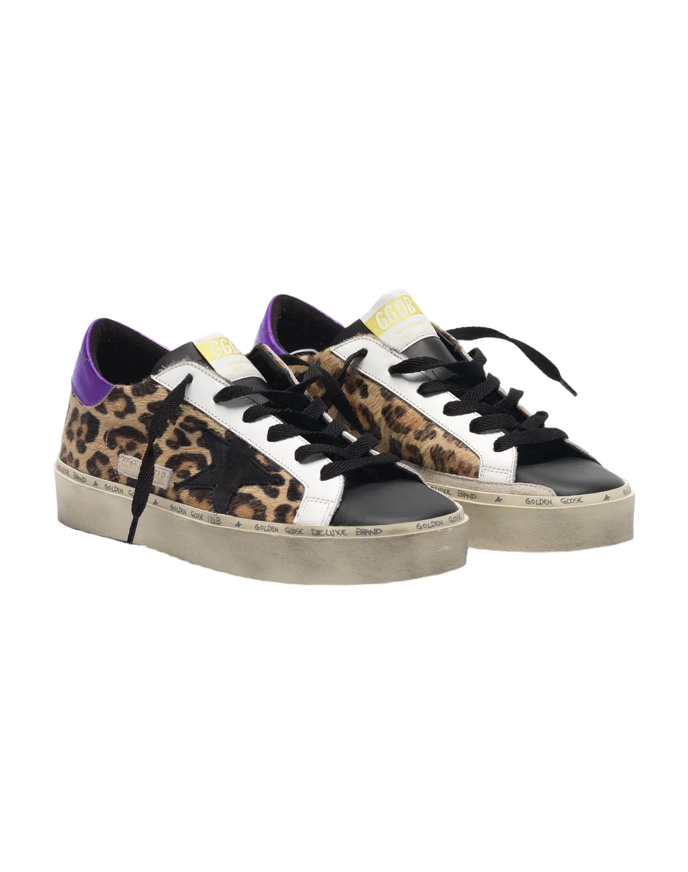 Women | Leo-Printed Hi Star with Black Star & Purple Heel Tab - Image 4
