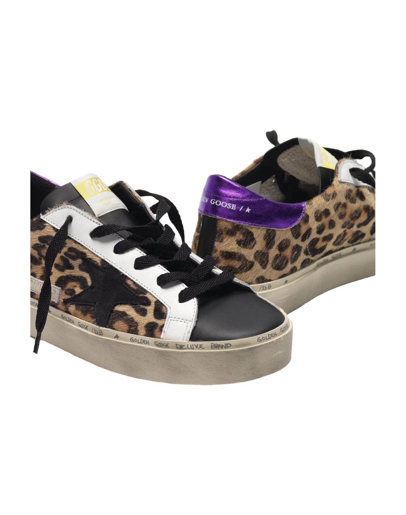 Women | Leo-Printed Hi Star with Black Star & Purple Heel Tab - Image 8