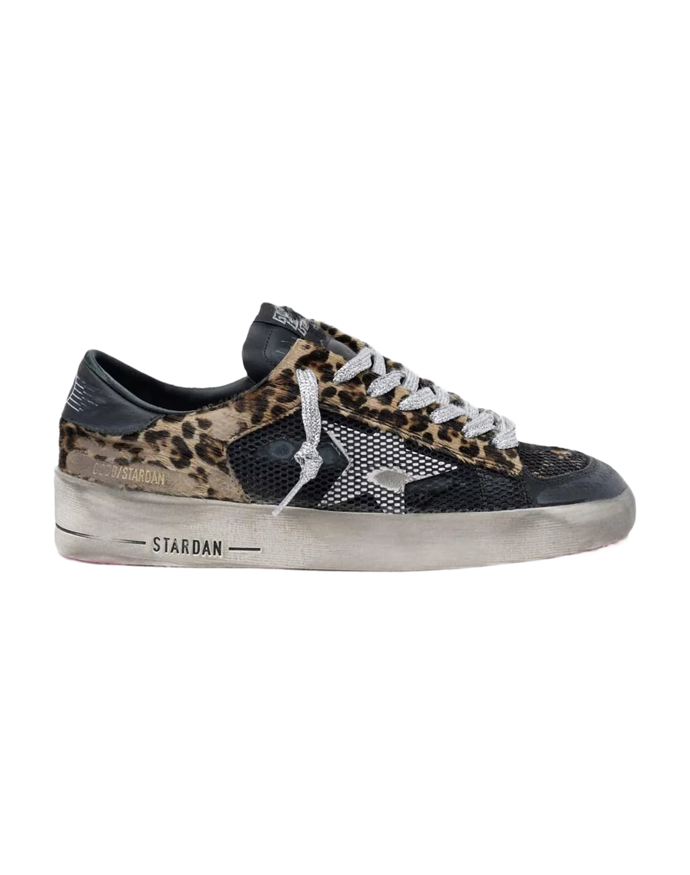 Women | Leopard-Print Stardan Sneakers with Fuchsia Sole