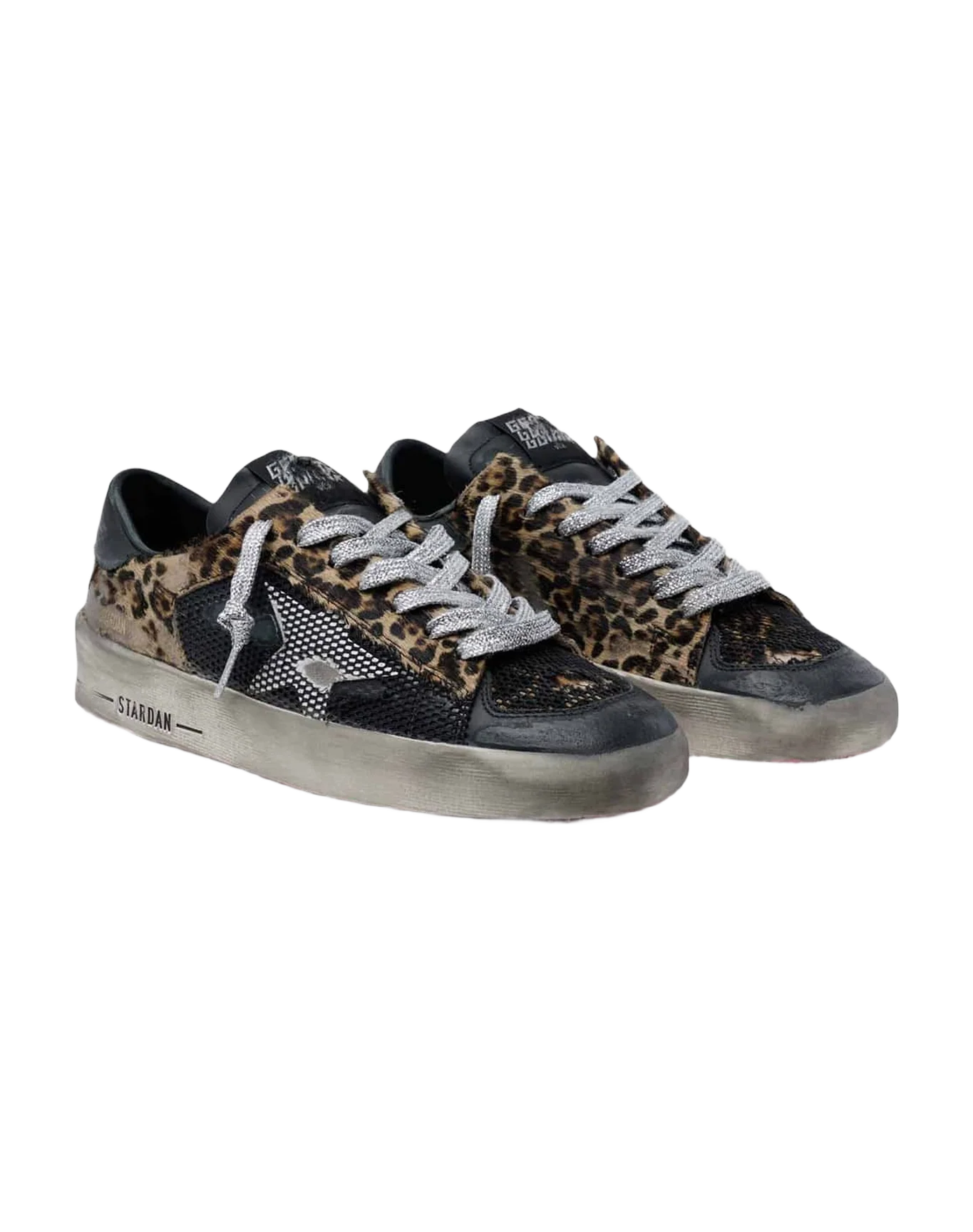 Women | Leopard-Print Stardan Sneakers with Fuchsia Sole - Image 2