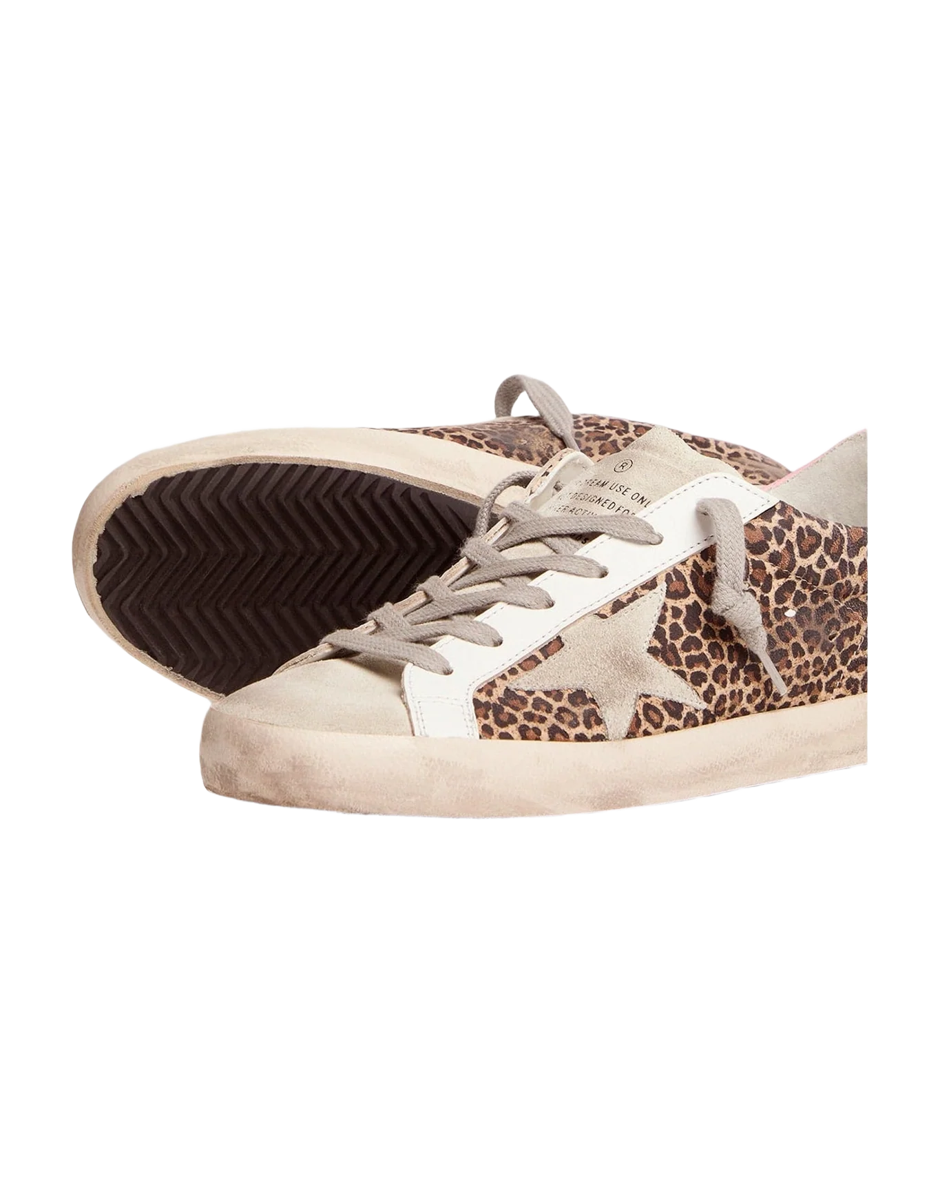 Women | Leopard-Print Suede Super-Star Sneakers | Beige Brown Leo x Ice x Pink