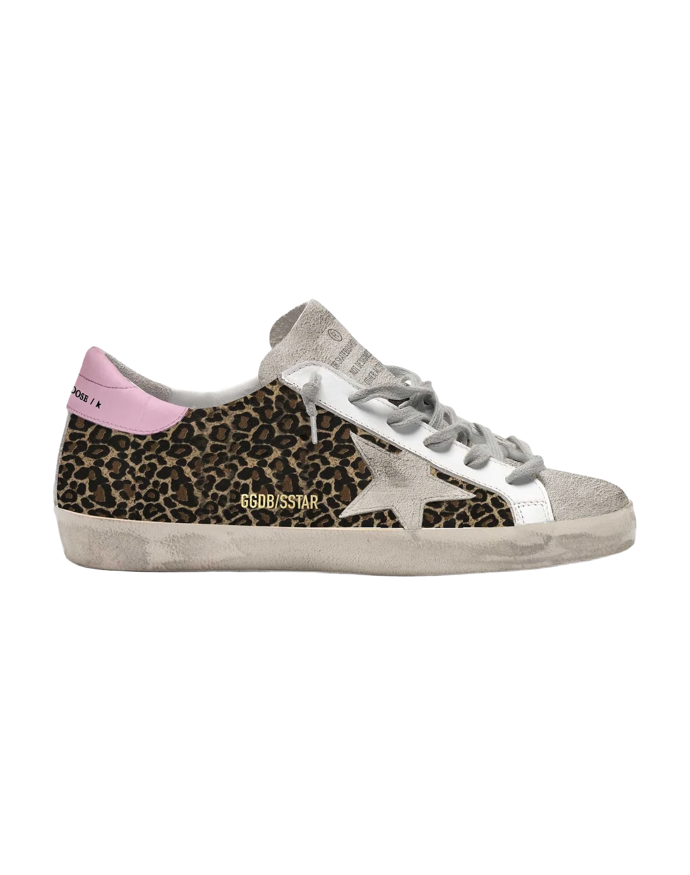 Women | Leopard-Print Suede Super-Star Sneakers | Beige Brown Leo x Ice x Pink - Image 2