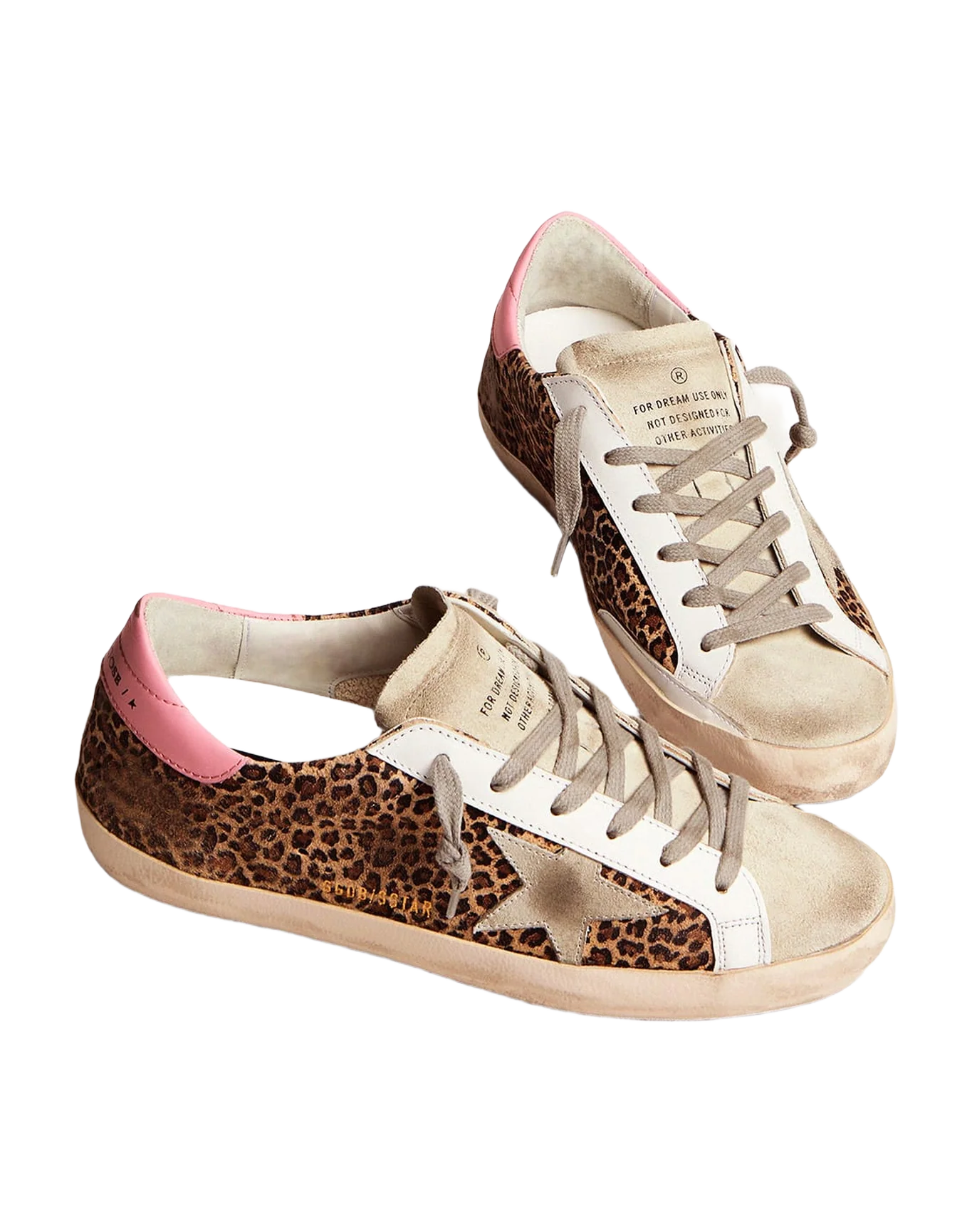 Women | Leopard-Print Suede Super-Star Sneakers | Beige Brown Leo x Ice x Pink - Image 3