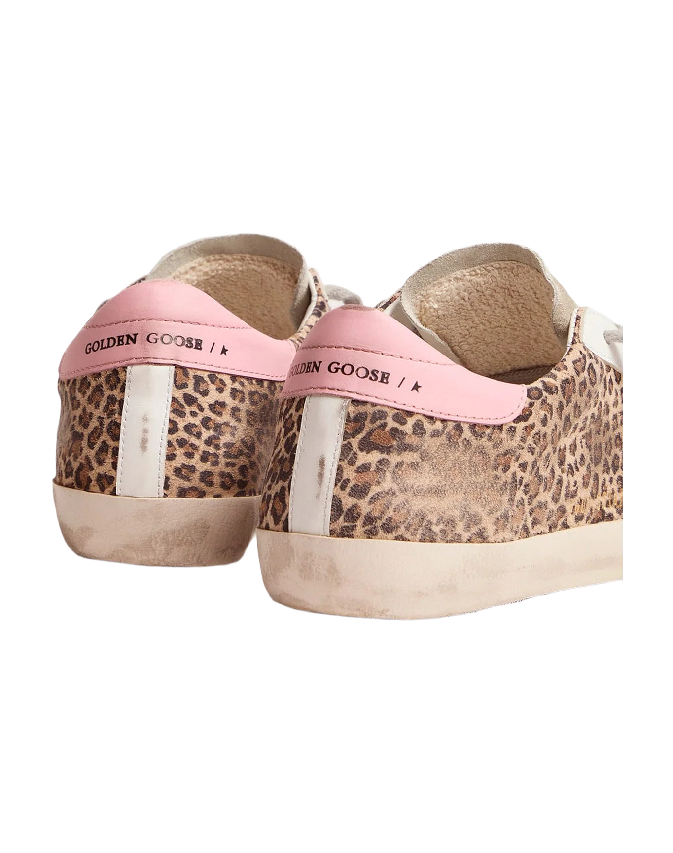 Women | Leopard-Print Suede Super-Star Sneakers | Beige Brown Leo x Ice x Pink - Image 5