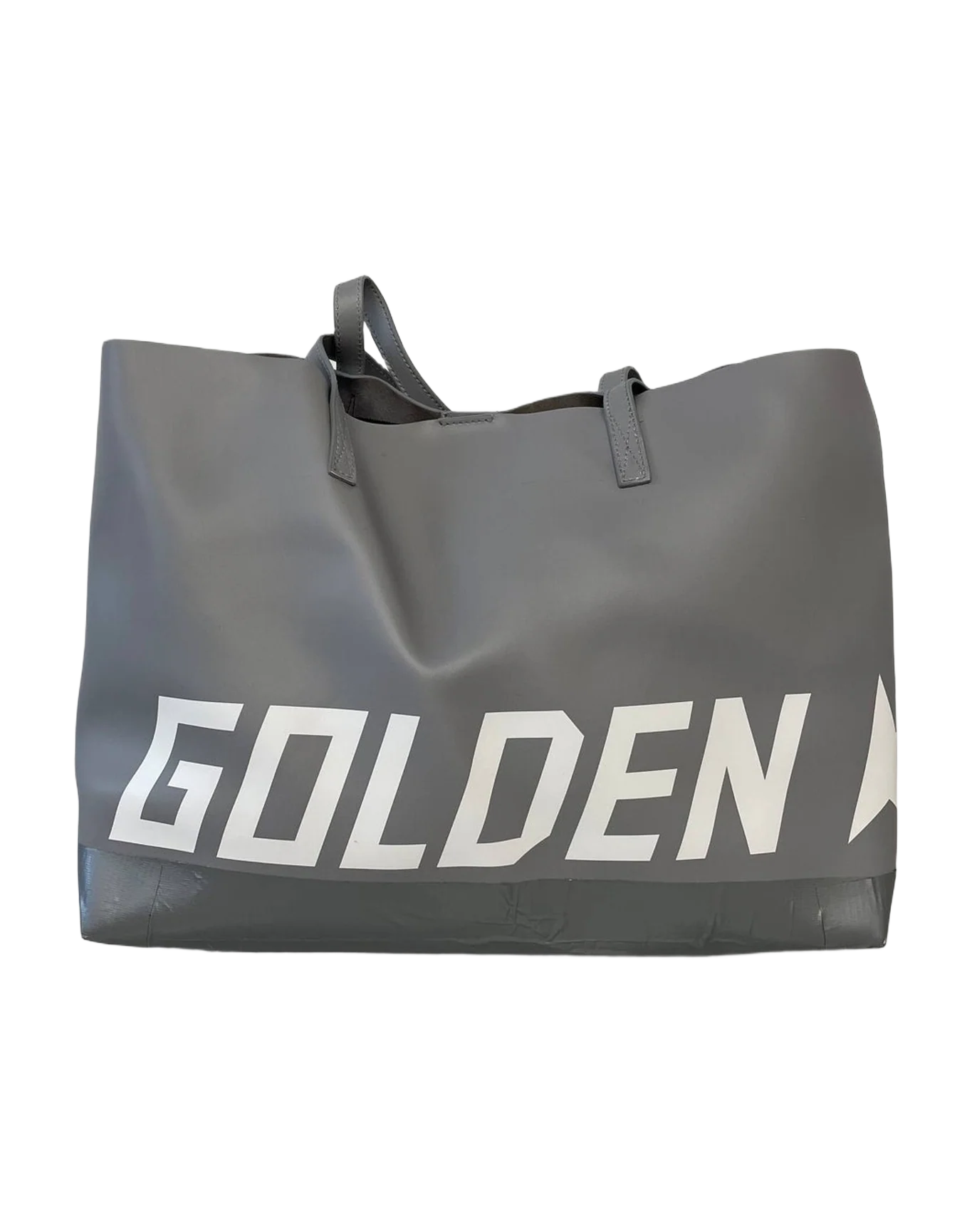 Women | Logo Leather Tote Flg-Light Grey