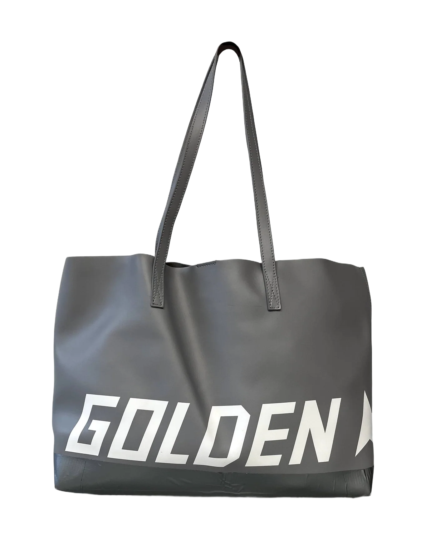 Women | Logo Leather Tote Flg-Light Grey - Image 2