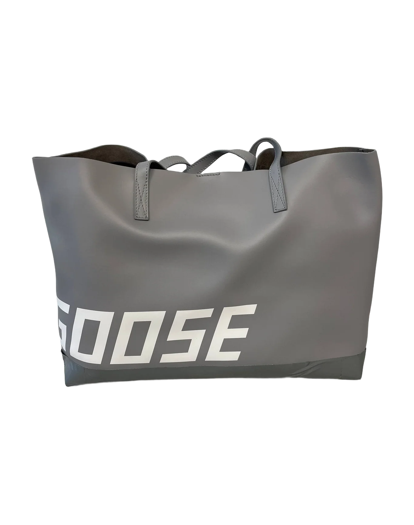 Women | Logo Leather Tote Flg-Light Grey - Image 3