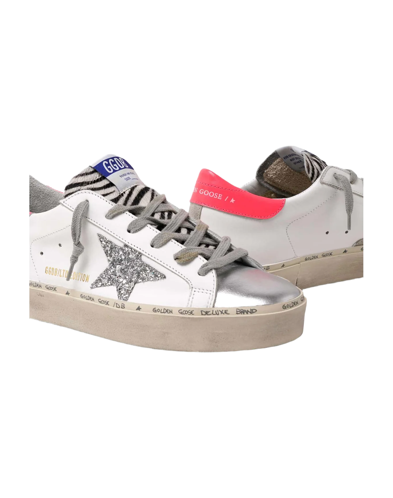 Women | Ltd Hi-Star Sneakers with Zebra-Print Insert & Glittery Star - Image 4